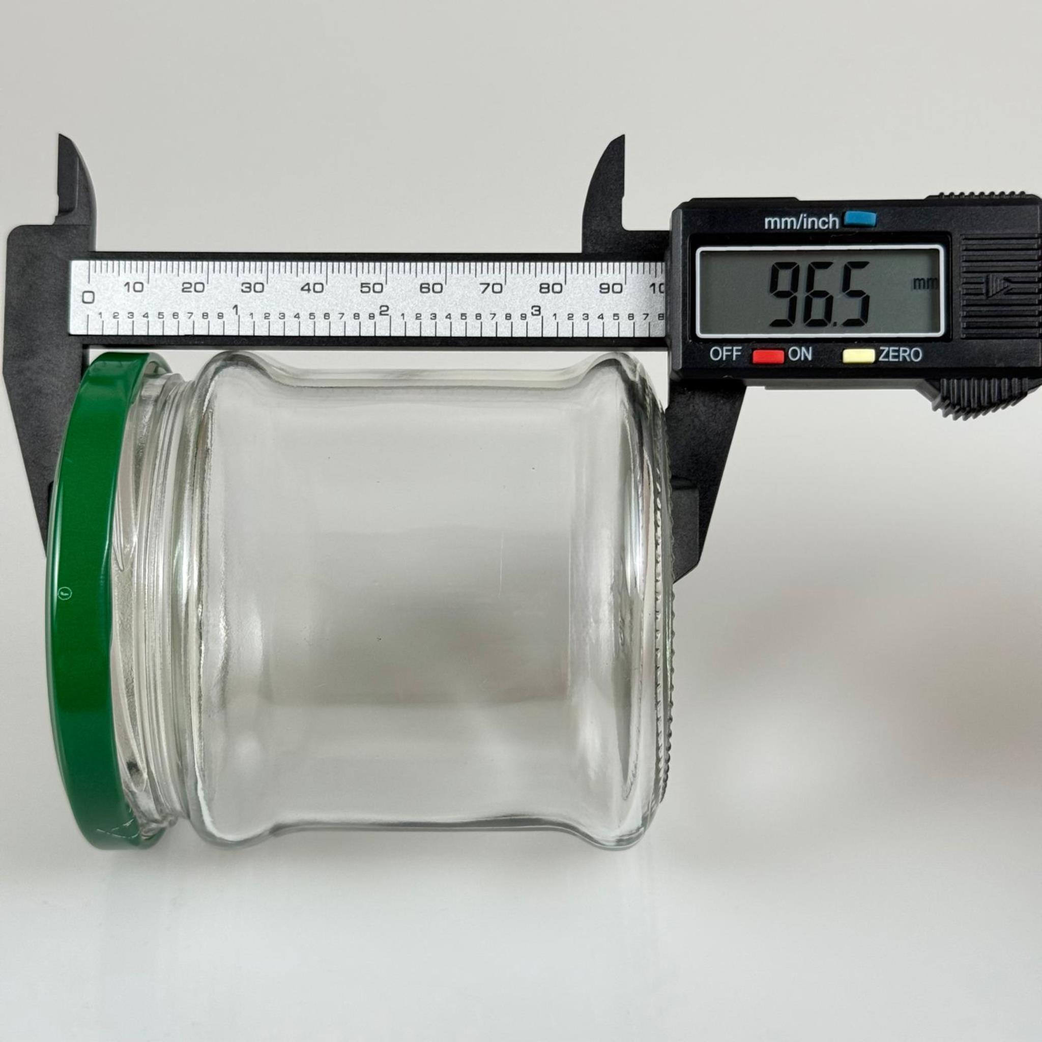 380 CC MAKARA CAM KAVANOZ - KOYU YEŞİL KAPAKLI - 380 ML CAM KAVANOZ