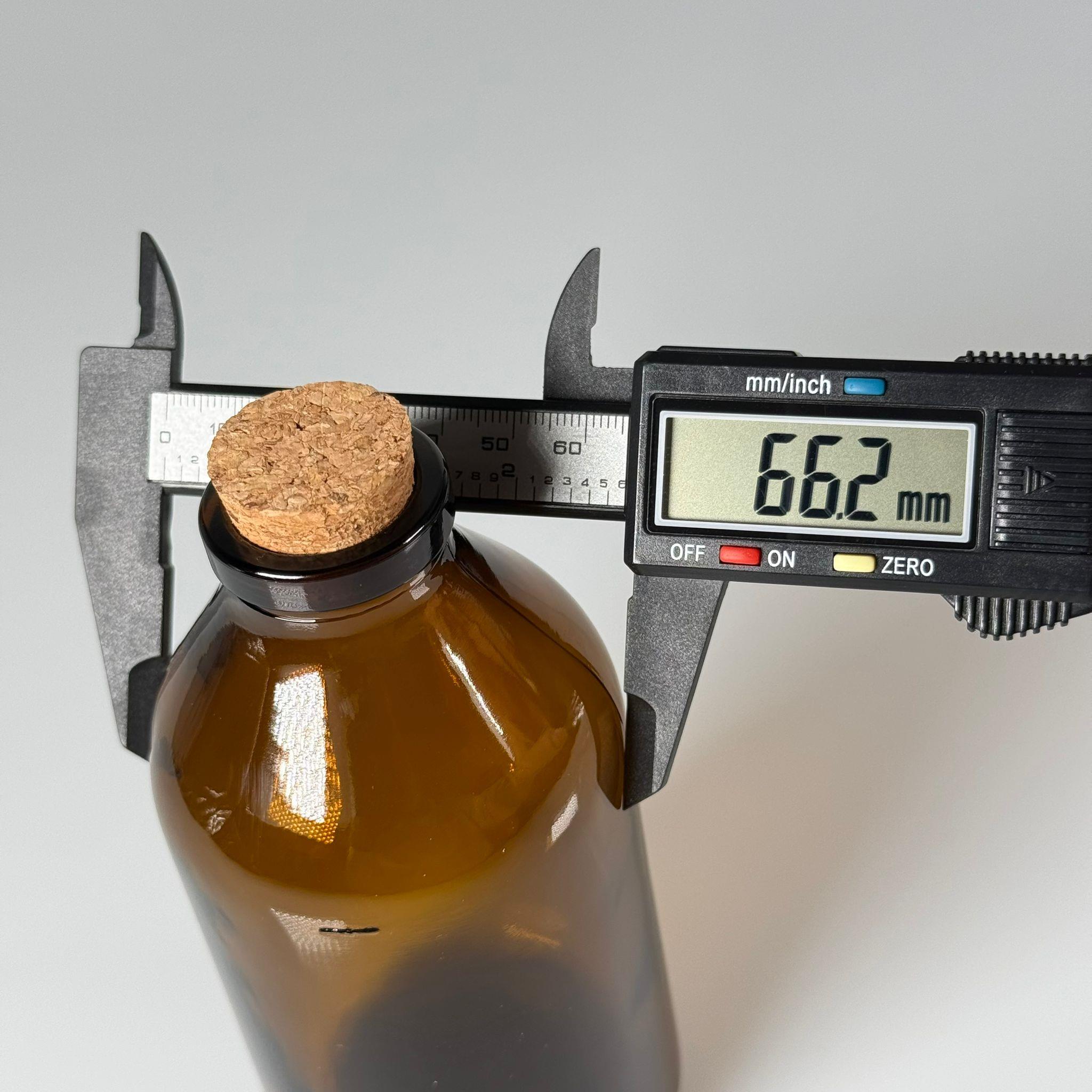 250 CC MANTAR TIPALI CAM ŞİŞE - GENİŞ AĞIZLI MANTAR TIPALI CAM ŞİŞE 250 ML - AMBER KAHVERENGİ