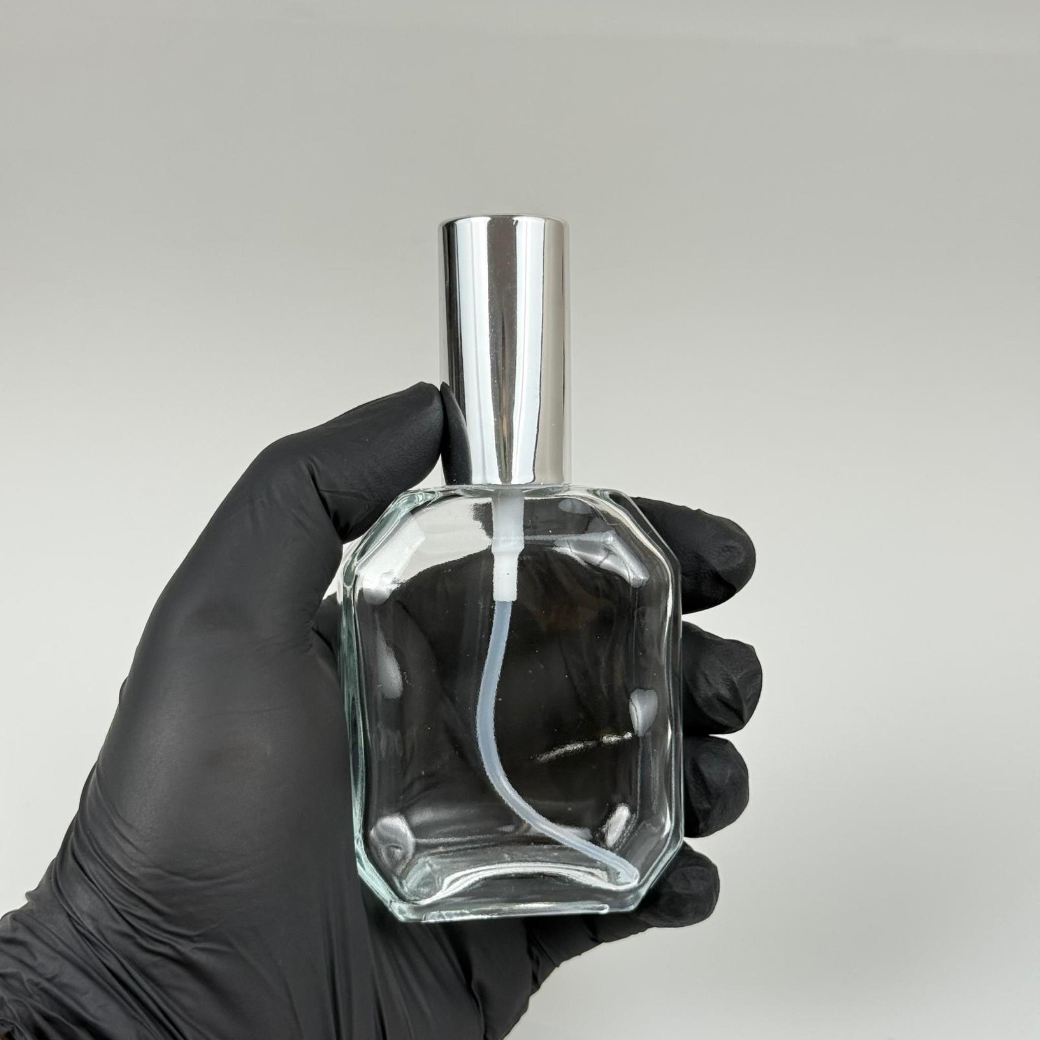 50 ML CAM KOLONYA, PARFÜM VB ŞİŞELERİ - METAL ALÜMİNYUM GÜMÜŞ KAPAK + VİDALI SPREY + 50 CC KAZABLANKA ŞEFFAF ŞİŞE SET TAKIM