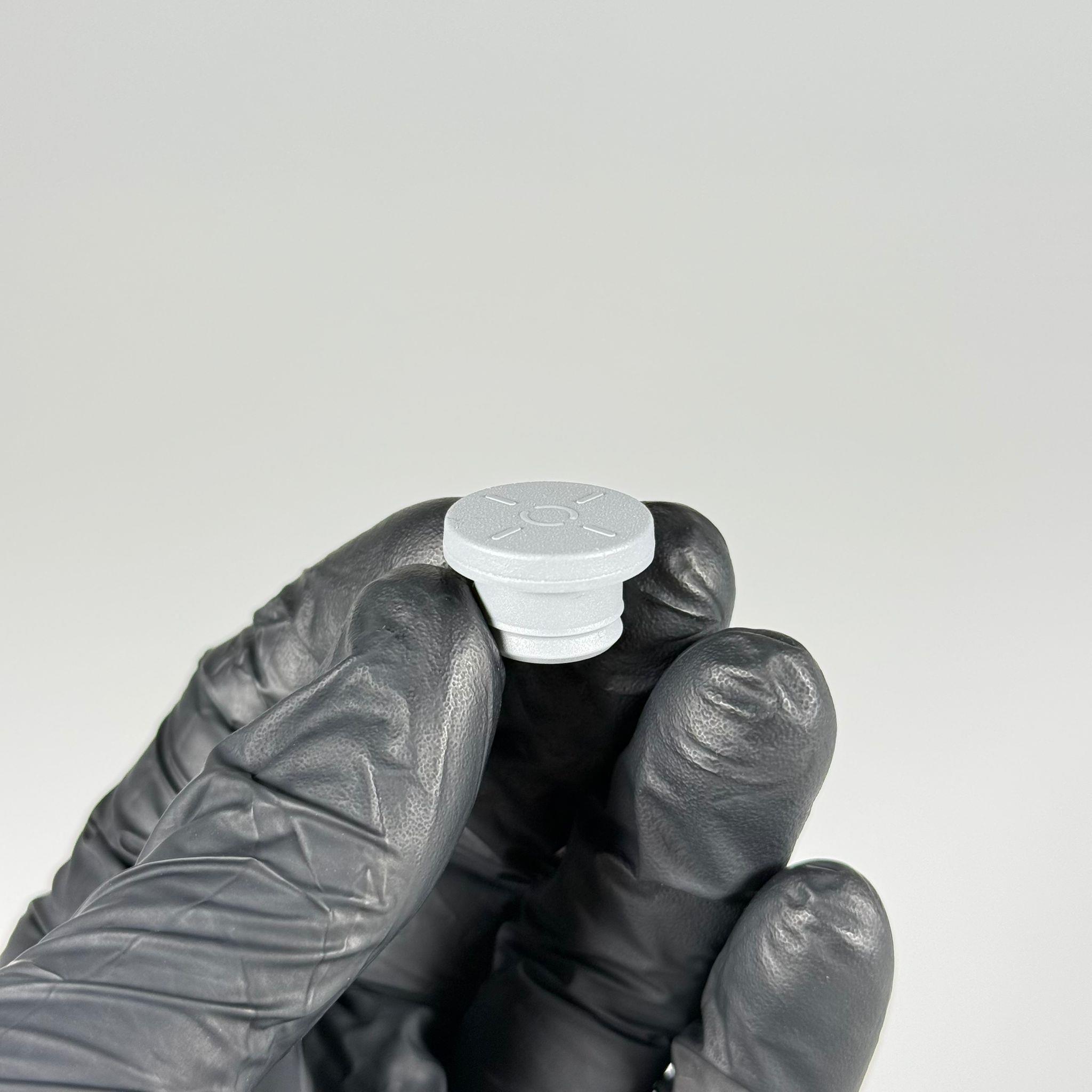 PENİSİLİN FLAKON KAUÇUK TAPA - BUTIL TAPA - UZUN GRİ (20 AĞIZ FLAKON ŞİŞELERE UYAR) - AÇIK GRİ