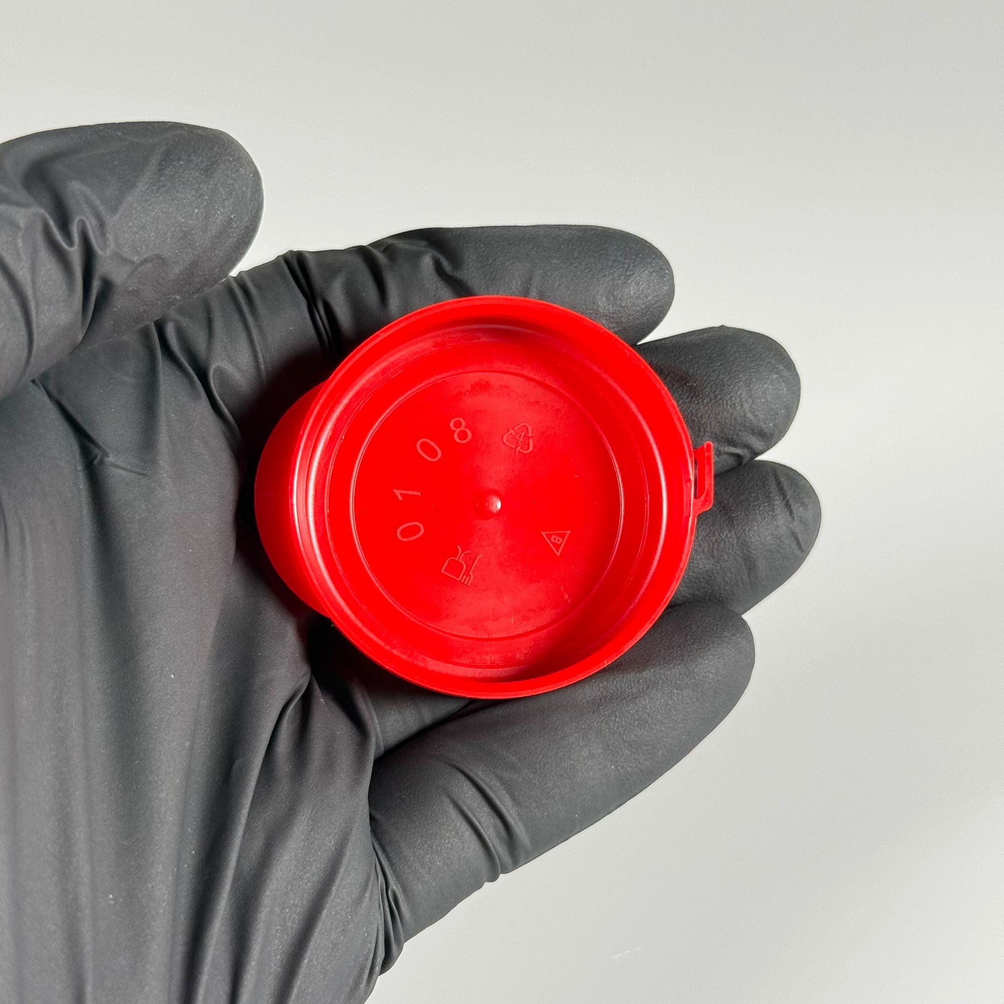 44/11 MM PLASTİK AYRAN KAPAĞI KIRMIZI KİLİTLİ YIRTMAÇLI GEÇMELİ KAPAK - CAM SÜT ŞİŞESİ KAPAĞI - CAM AYRAN ŞİŞESİ KAPAK