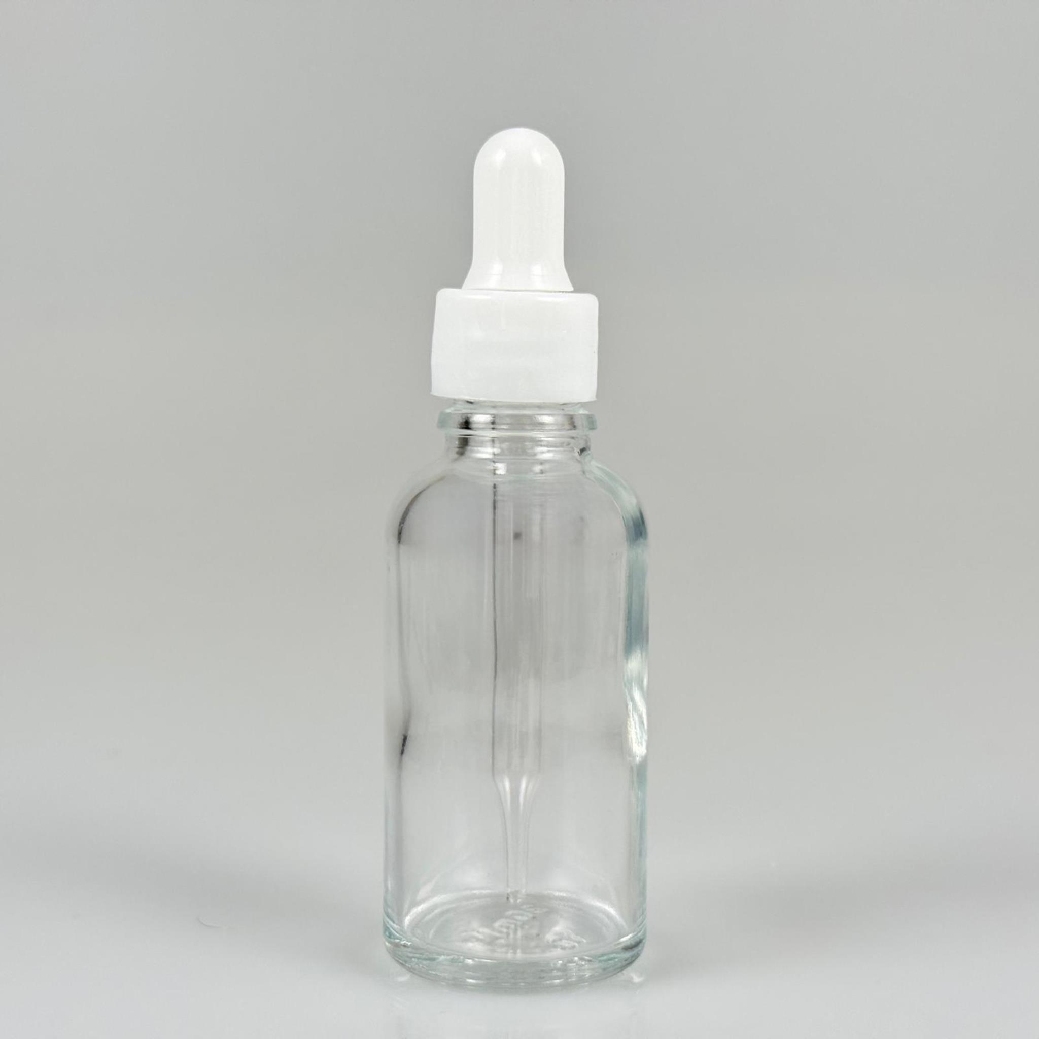 30 CC ŞEFFAF İNCE UÇLU CAM DAMLALIKLI ŞİŞE - BEYAZ EMZİK + BEYAZ DÜZ KAPAK + CAM PİPET TAKIM - 30 ML ŞEFFAF DAMLALIKLI ŞİŞE SETİ