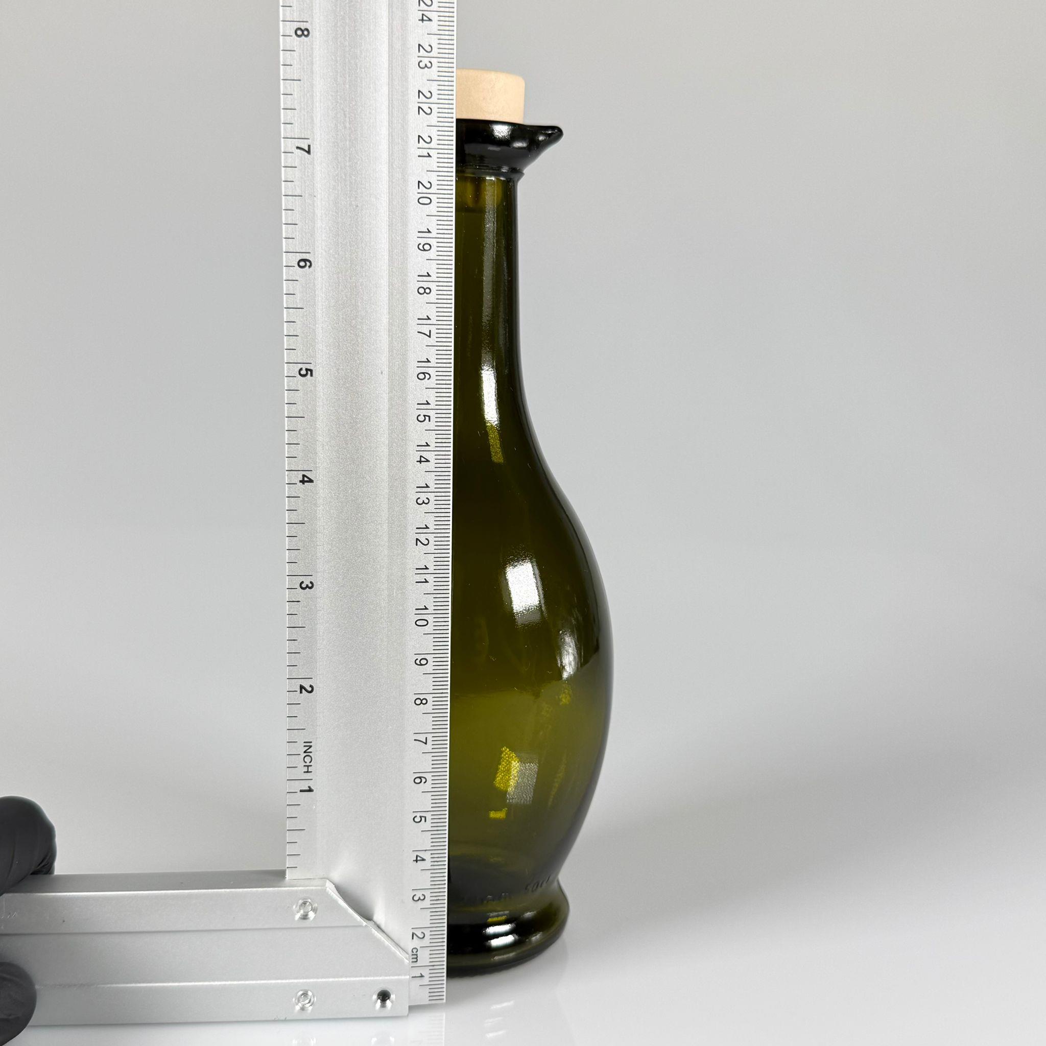 500 CC GAGALI ZEYTİNYAĞ İÇİN YEŞİL CAM ŞİŞE + AHŞAP GÖRÜNÜMLÜ SENTETİK MANTAR TIPA - 500 ML TIPALI CAM ŞİŞE