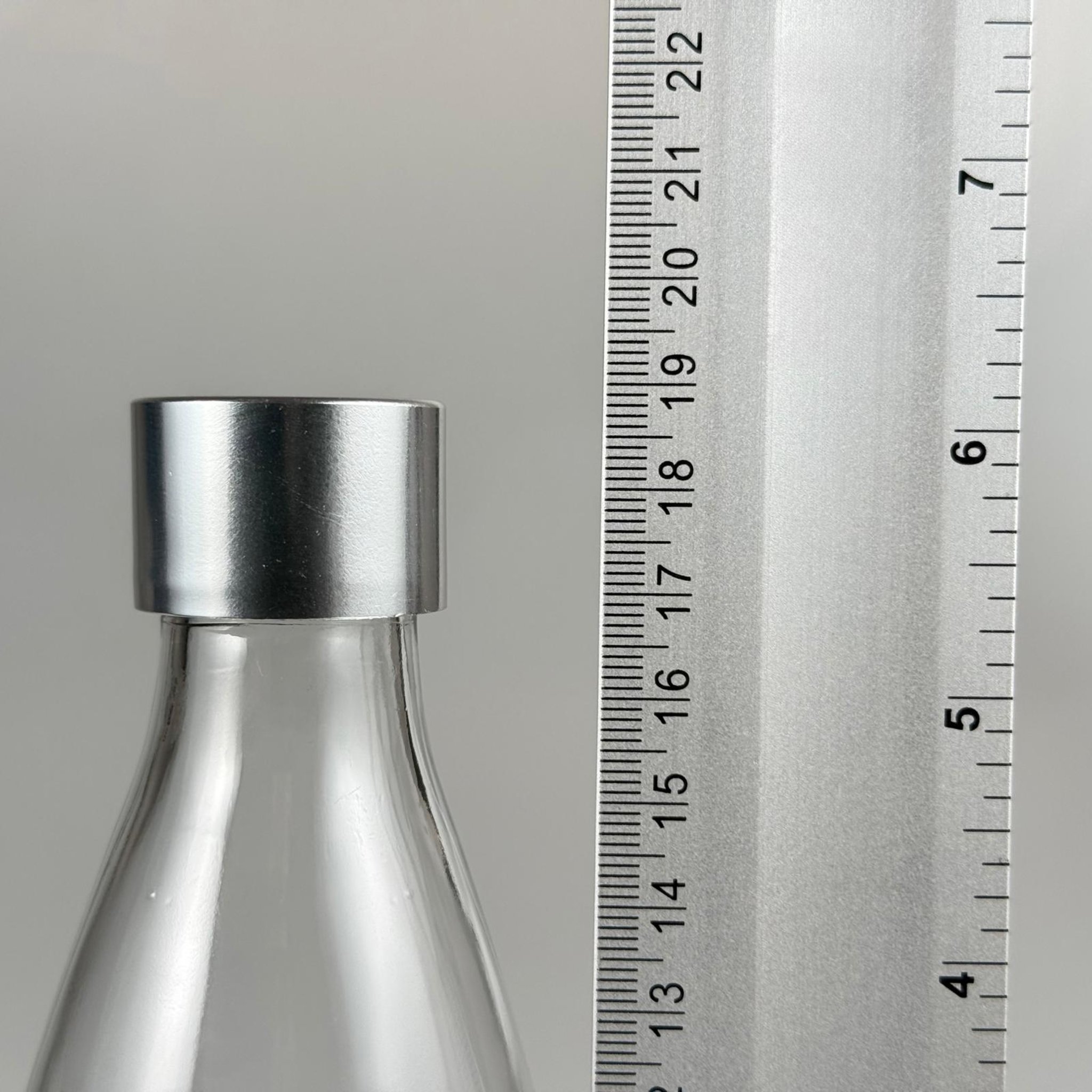 330 CC CAM ŞİŞE + ALÜMİNYUM KAPLAMALI GÜMÜŞ KAPAKLI TAKIM - 330 ML SU ŞİŞESİ