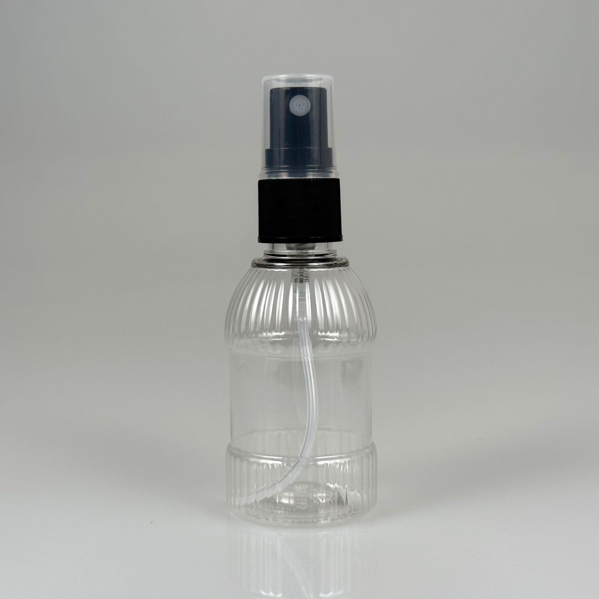50 CC MANDALİNA MODEL PLASTİK ŞİŞE - SİYAH SPREYLİ - 50 ML SPREYLİ PET ŞİŞE - HEDİYELİK FISFISLI KOLONYA ŞİŞESİ