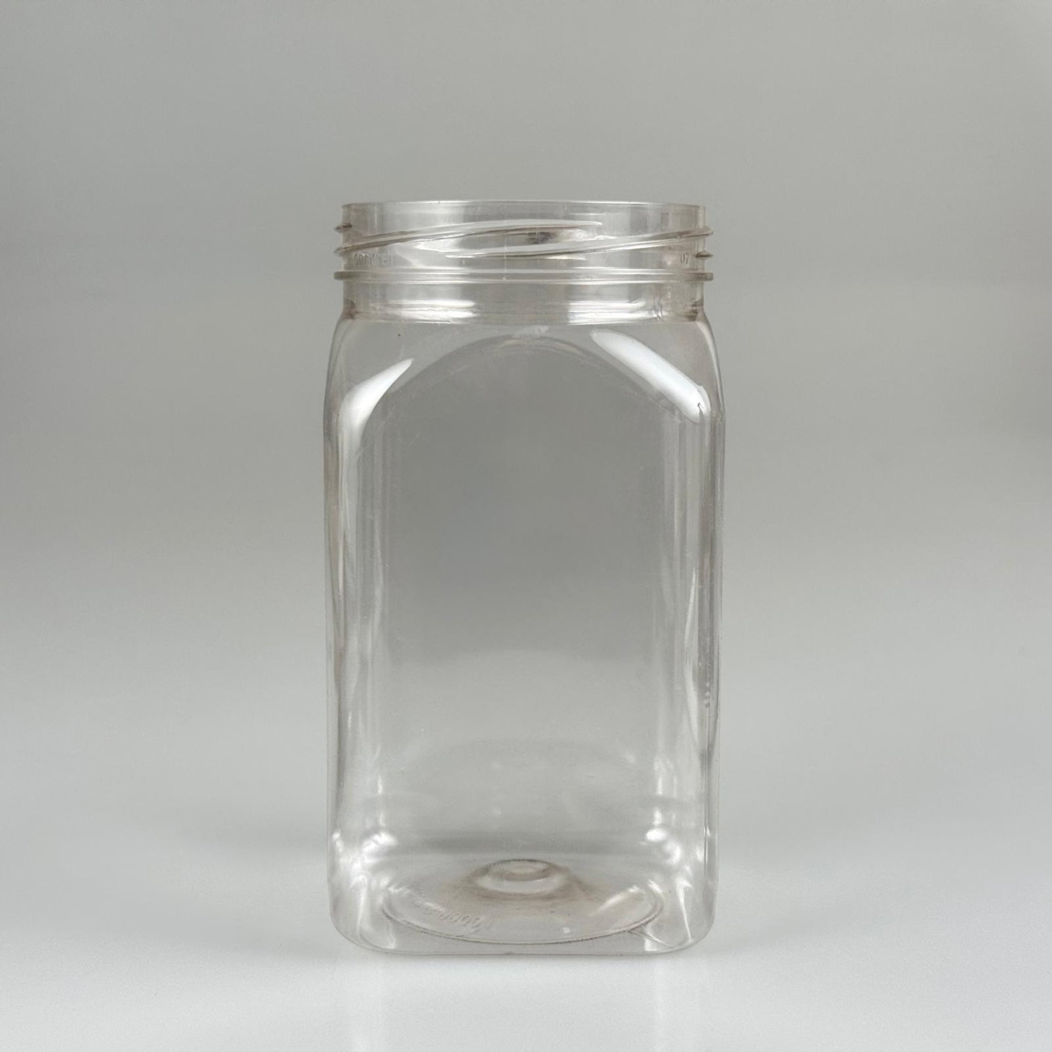 370 CC KARE PET KAVANOZ KAPAKSIZ (63 AĞIZ) - 370 ML PLASTİK KAVANOZ