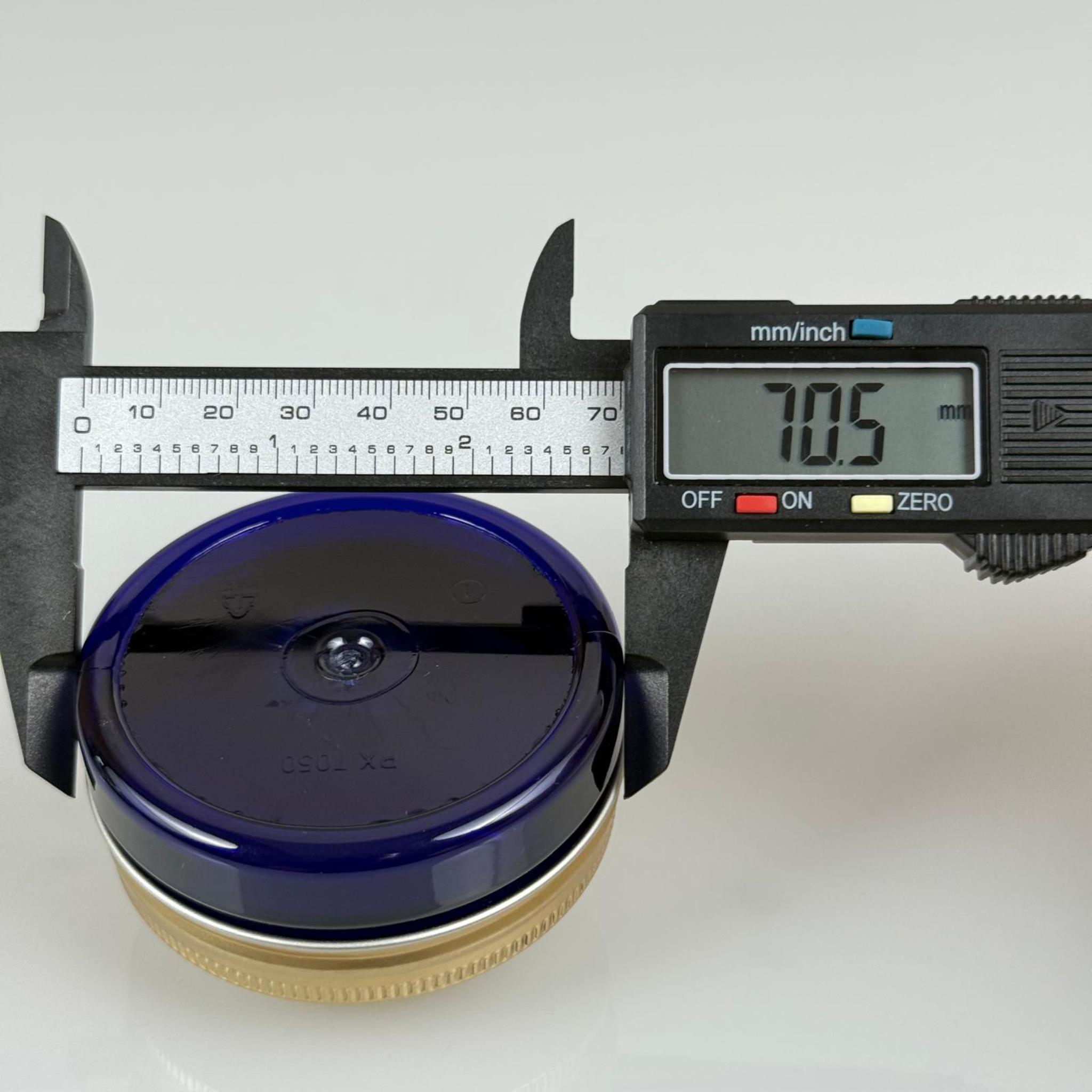 50 ML SERT PET KAVANOZ + GOLD METAL KAPAK + İÇ TIPA - 50 CC KALIN MAVİ PLASTİK KAVANOZ GOLD METAL KAPAKLI İÇ TIPALI TAKIM - KREM KAVANOZLARI
