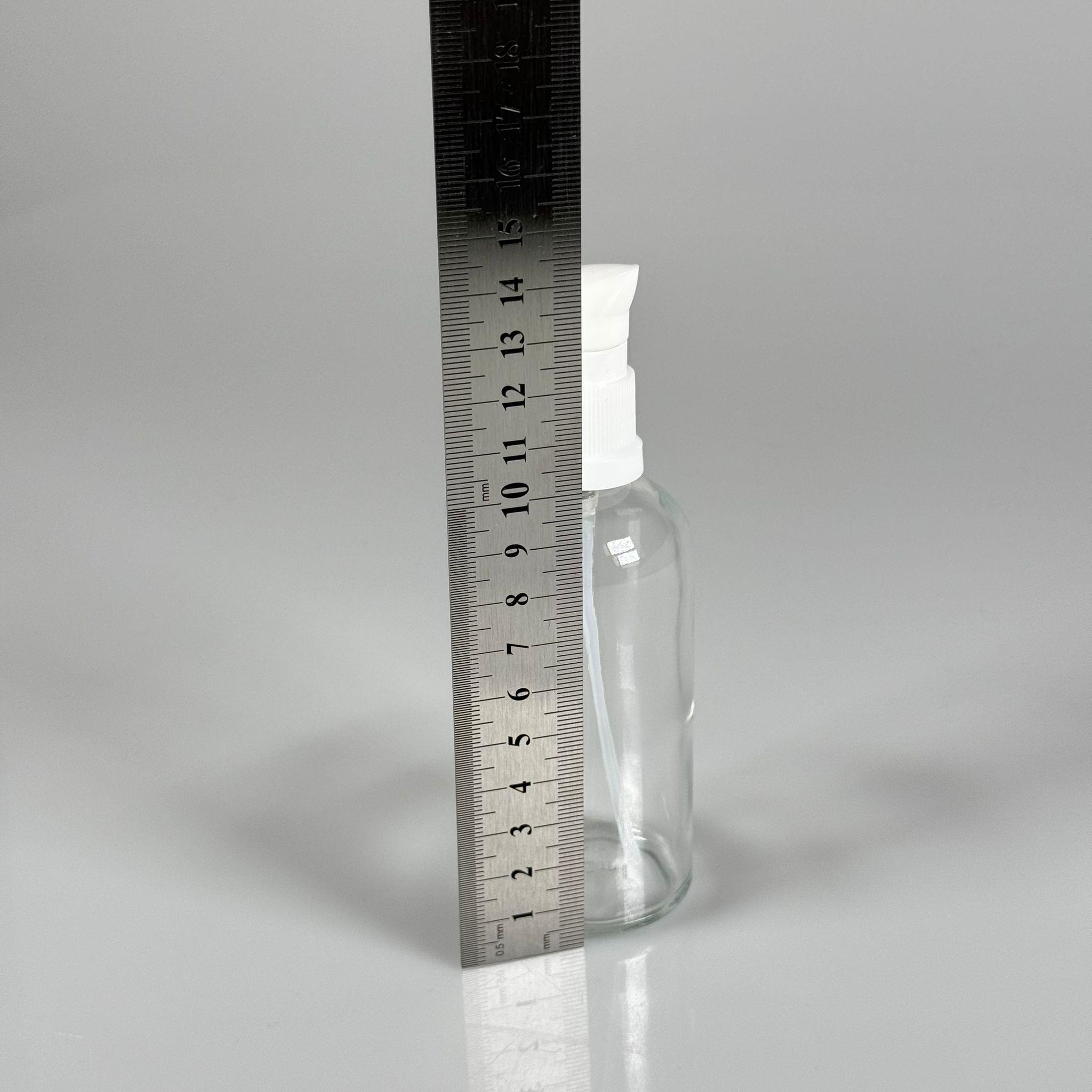 100 CC ŞEFFAF CAM ŞİŞE - SIZDIRMAZ ETEKLİ BEYAZ LOSYON POMPALI TAKIM - 100 ML LOSYON ŞİŞESİ - YAĞ, KREM GİBİ YOĞUN KIVAMLI SIVILAR İÇİN CAM AMBALAJ