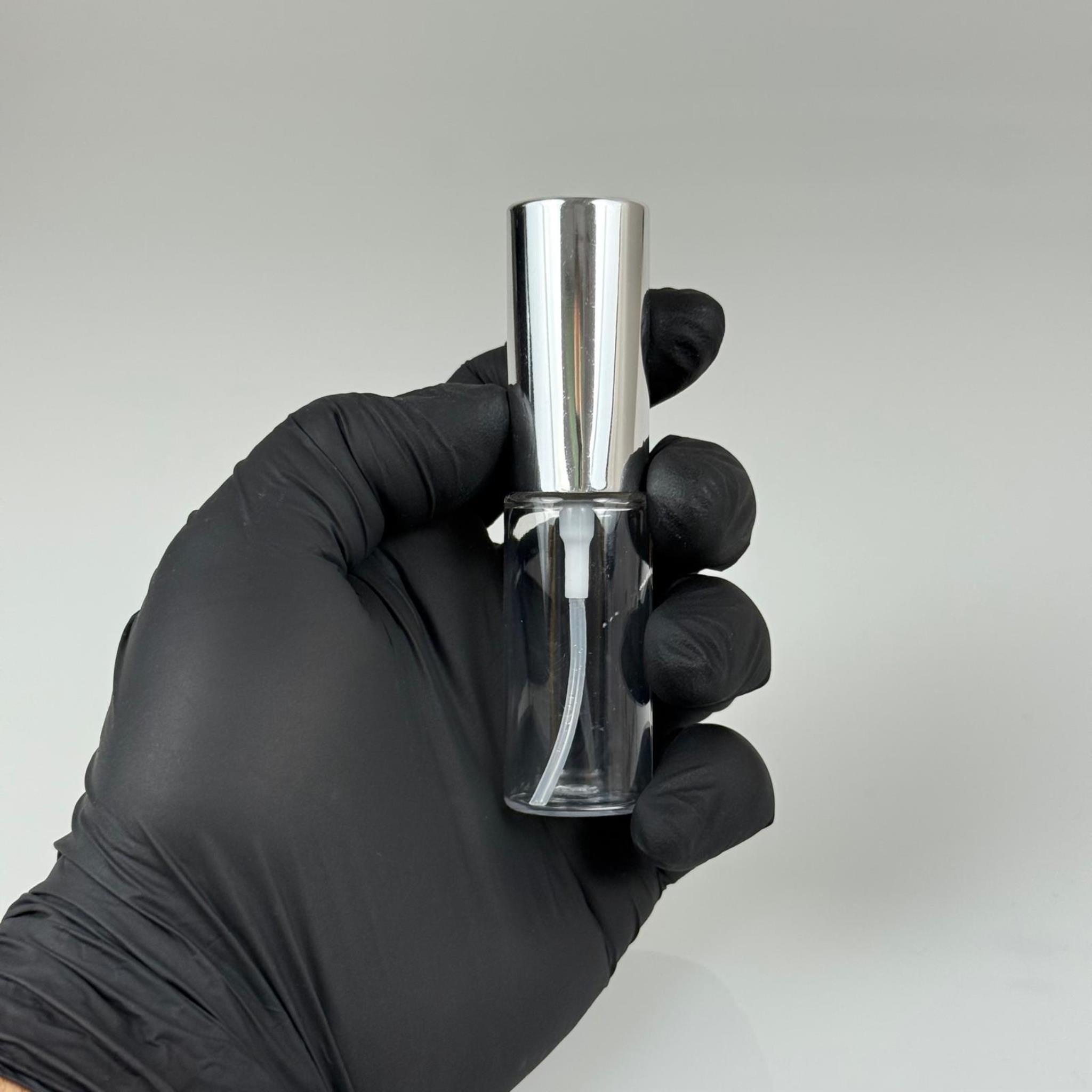 15 ML PET KOLONYA, PARFÜM VB ŞİŞELERİ - METAL ALÜMİNYUM GÜMÜŞ KAPAK + VİDALI SPREY + 15 CC ŞİŞE SET TAKIM