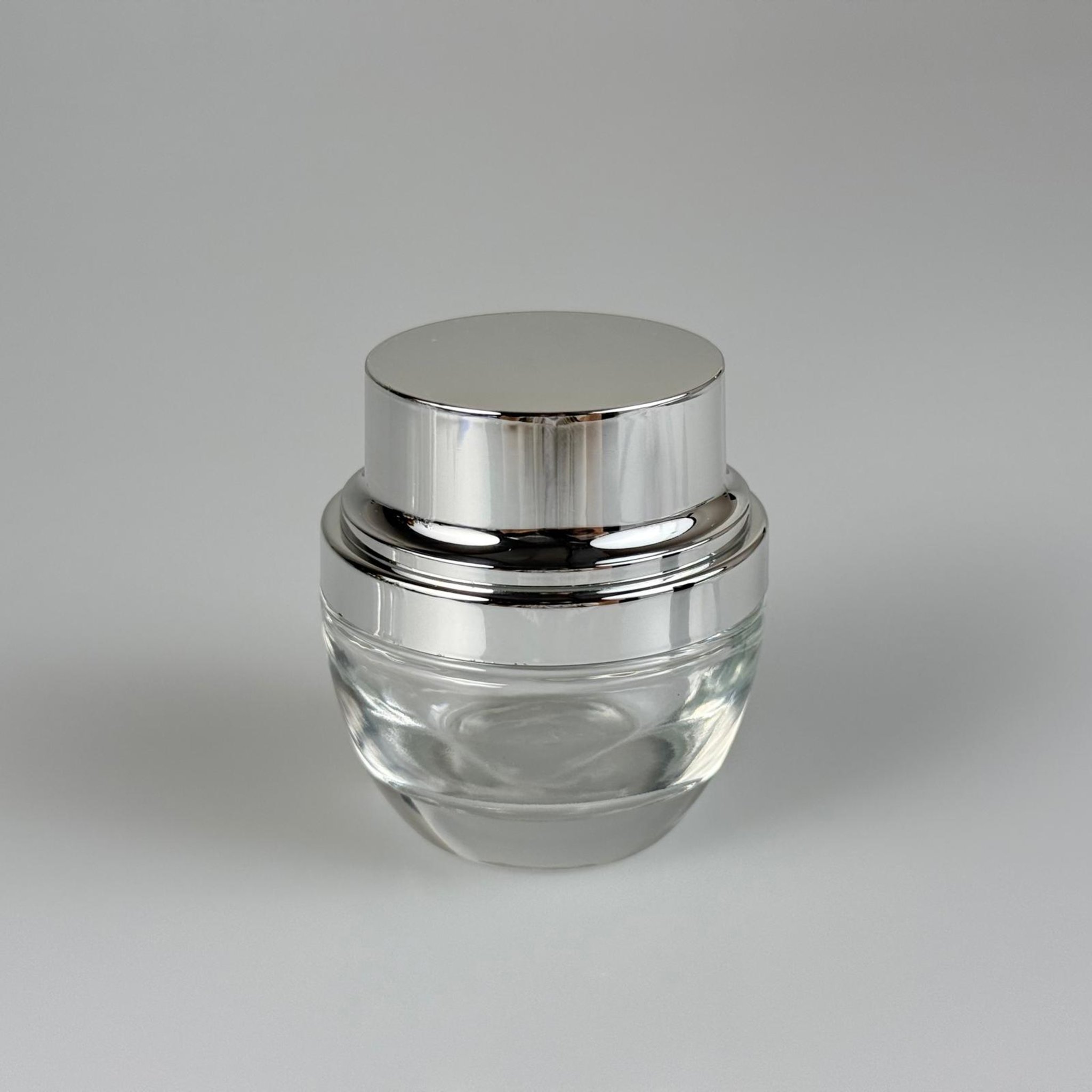 30 ML ROMA KAVANOZ - GÜMÜŞ METAL KAPAKLI TIPALI BOŞ LÜX TAKIM KREM KAVANOZU