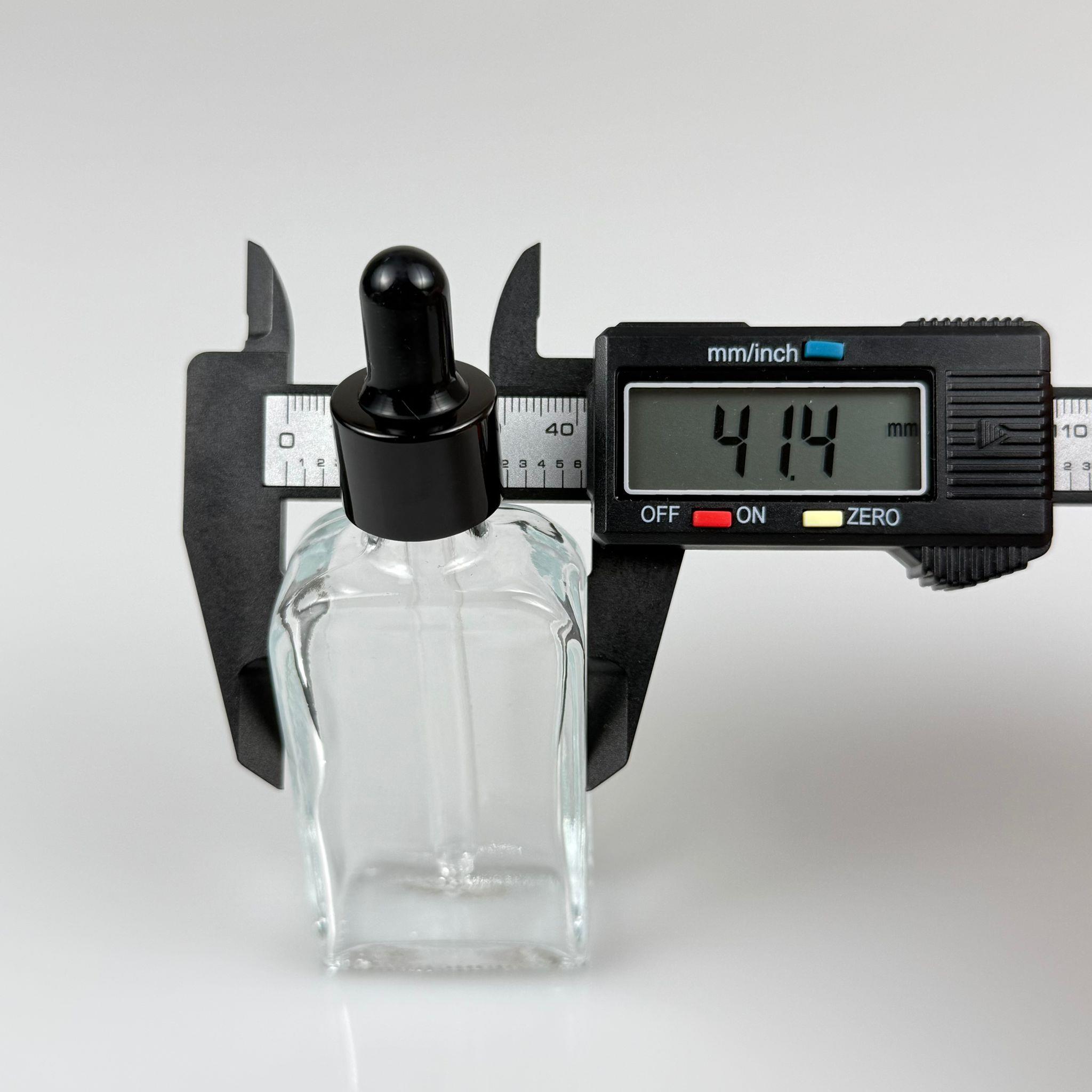 50 CC YASSI DİKDÖRTGEN PRESTİJLİ CAM DAMLALIKLI ŞİŞE - SİYAH EMZİK - SİYAH METALİK KAPAK - 50 ML CAM DAMLALIKLI ŞİŞE - DAMLALIKLI BOŞ ŞİŞE