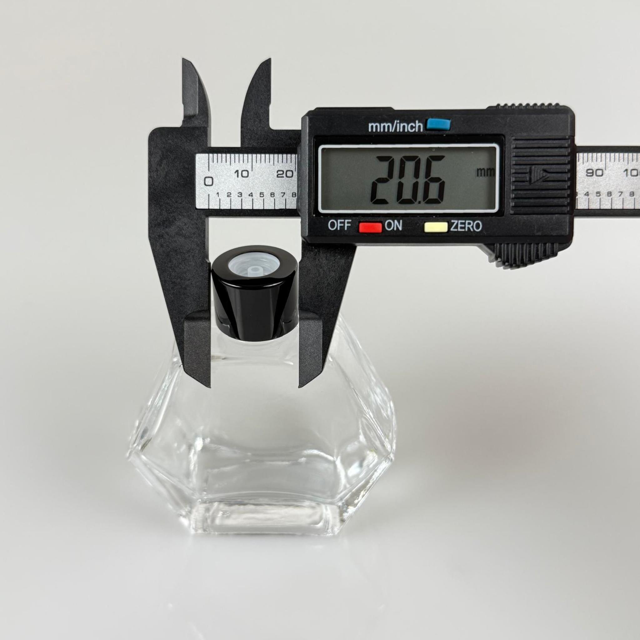 ALTIGEN MODEL CAM KOLONYA ŞİŞESİ + METAL SİYAH KAPAK + TIPA - 50 ML - HEDİYELİK KOLONYA ŞİŞELERİ