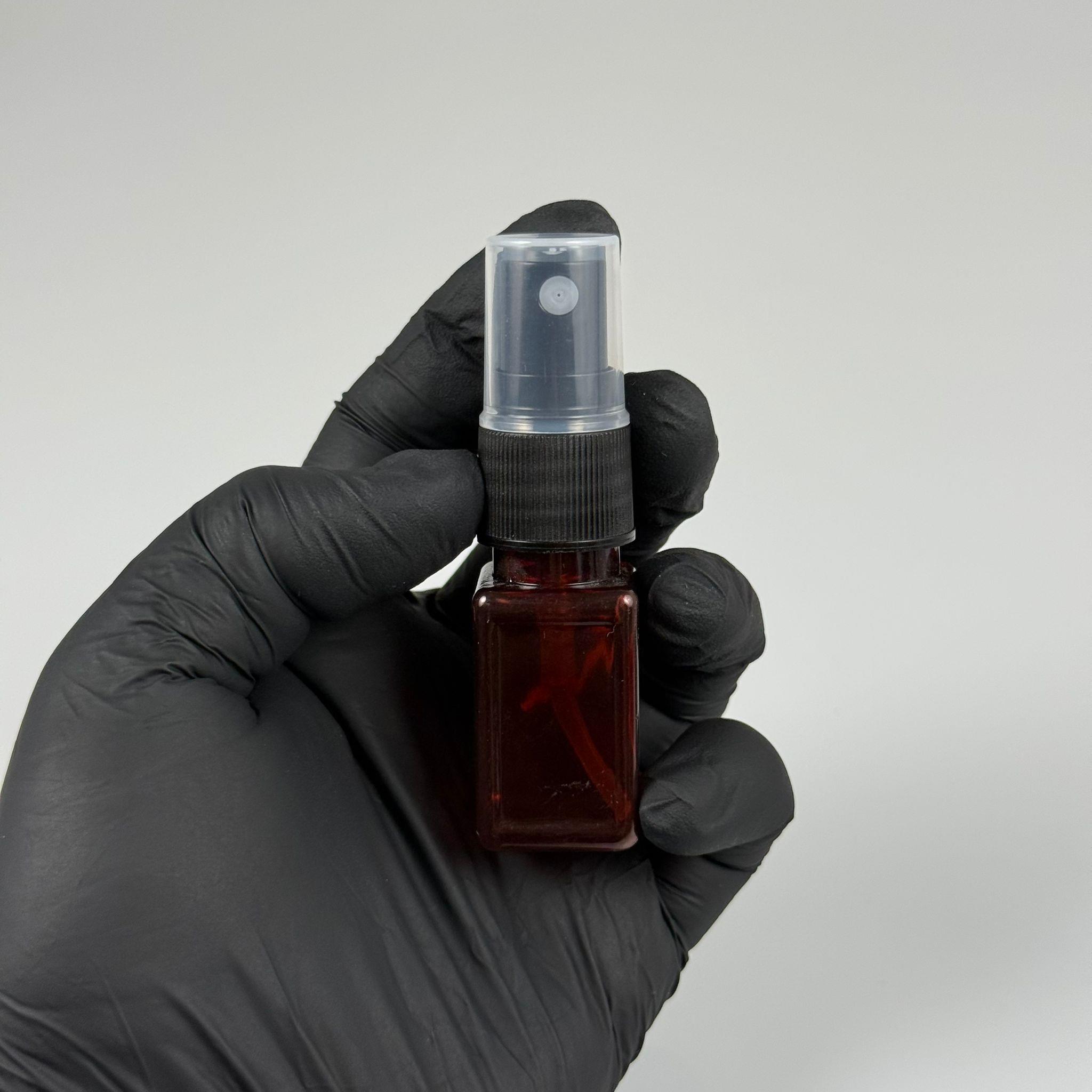 10 CC AMBER KARE PET ŞİŞE - SİYAH SPREYLİ TESTER 10 ML PLASTİK ŞİŞE