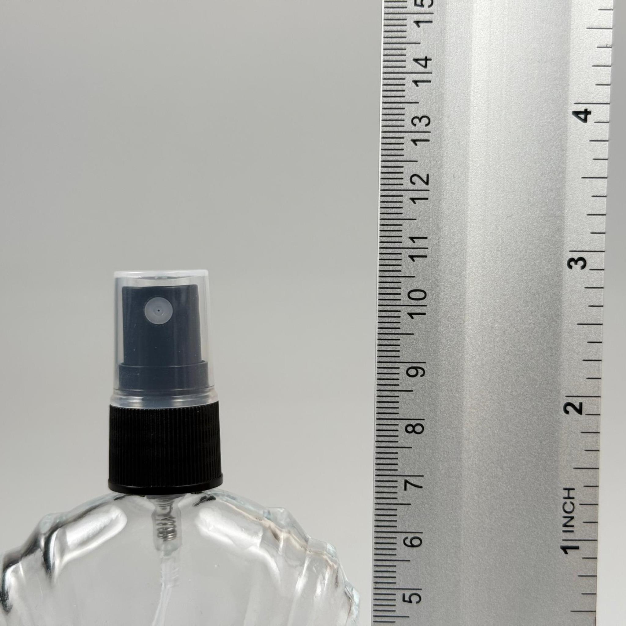 45 CC İSTİRİDYE MODEL CAM ŞİŞE - SİYAH SPREYLİ PARFÜM KOLONYA ŞİŞESİ TAKIM - 45 ML PRESTİJLİ ŞİŞE