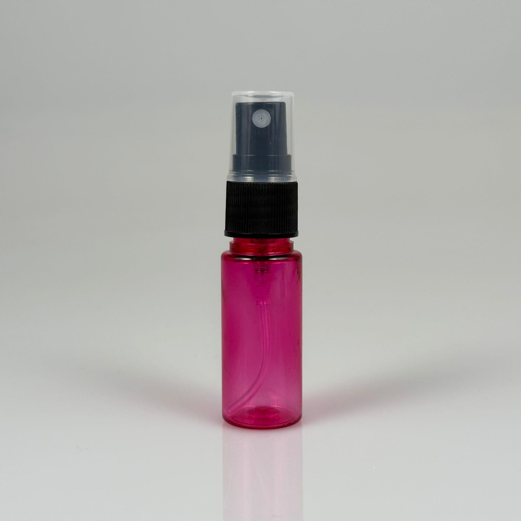 15 CC SİLİNDİR PET ŞİŞE - SİYAH SPREYLİ  - 15 ML FISFIS PET ŞİŞE - PEMBE