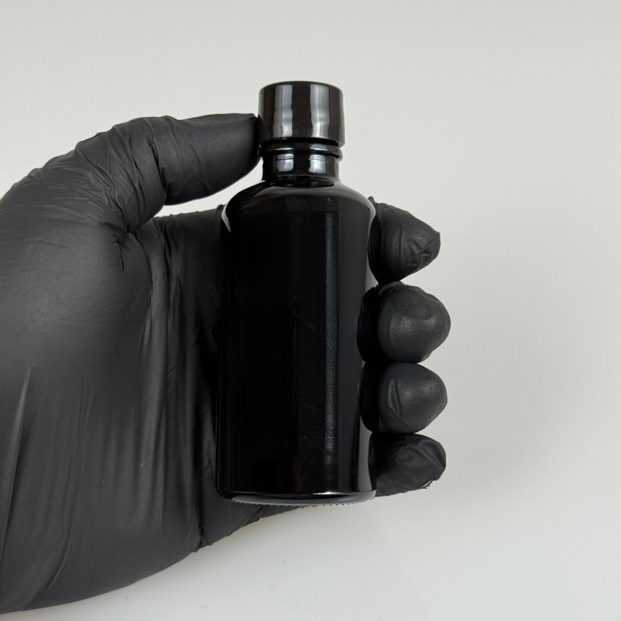 50 CC SİYAH CAM ŞİŞE + KENDİNDEN CONTALI SIZDIRMAZ SİYAH KAPAK - 50 ML KAPAKLI SİYAH CAM ŞİŞE