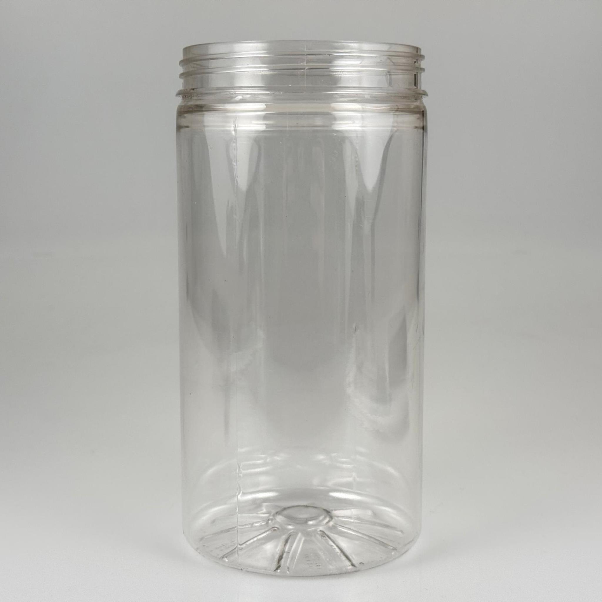 1500 CC SİLİNDİR SERT PLASTİK KAVANOZ - 100 AĞIZ - 1500 ML ÜST KALİTE PET KAVANOZ