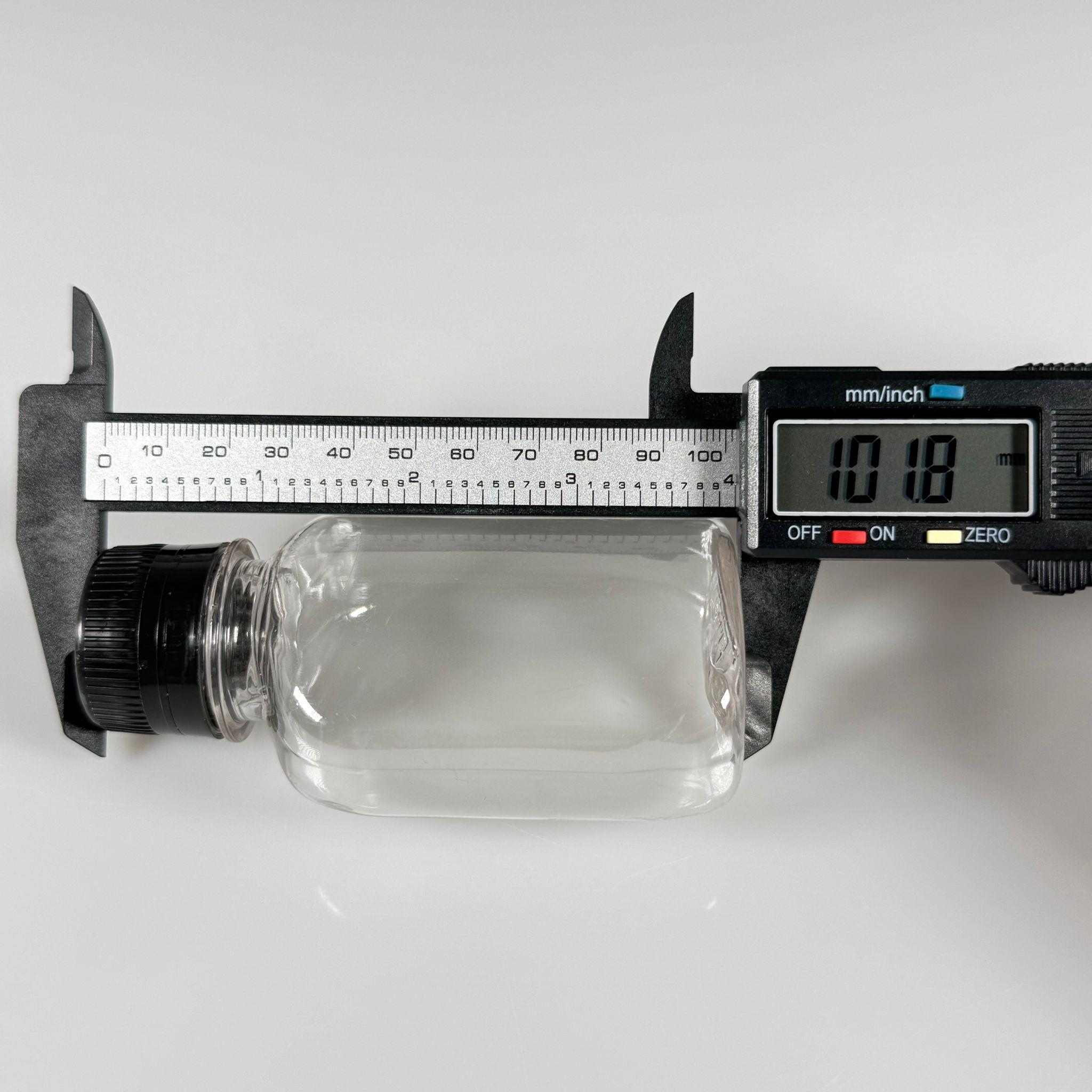 100 CC YASSI PET ŞİŞE - SİYAH KİLİTLİ KAPAKLI - 100 ML PET ŞİŞE KALIN (15 GR) - KAPAK MÜHÜRLENİR, NUMUNE İÇİN KULLANILABİLİR, SIZDIRMAZ