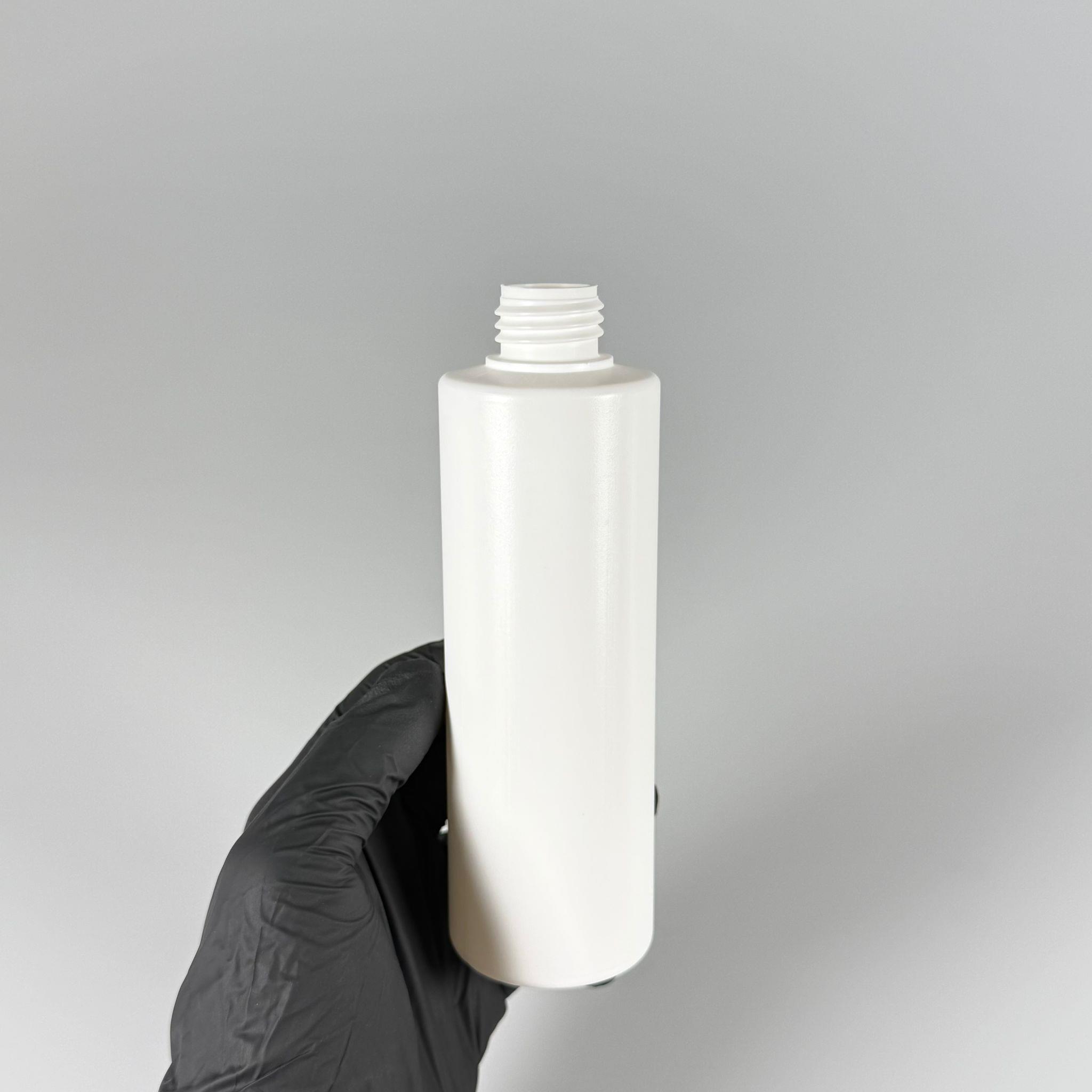 200 CC (SİLME 250 CC) BEYAZ SİLİNDİR MODEL MAT SERT POLİETİLEN ŞİŞE KAPAKSIZ (24 AĞIZ) - 200 ML BEYAZ PLASTİK ŞİŞE