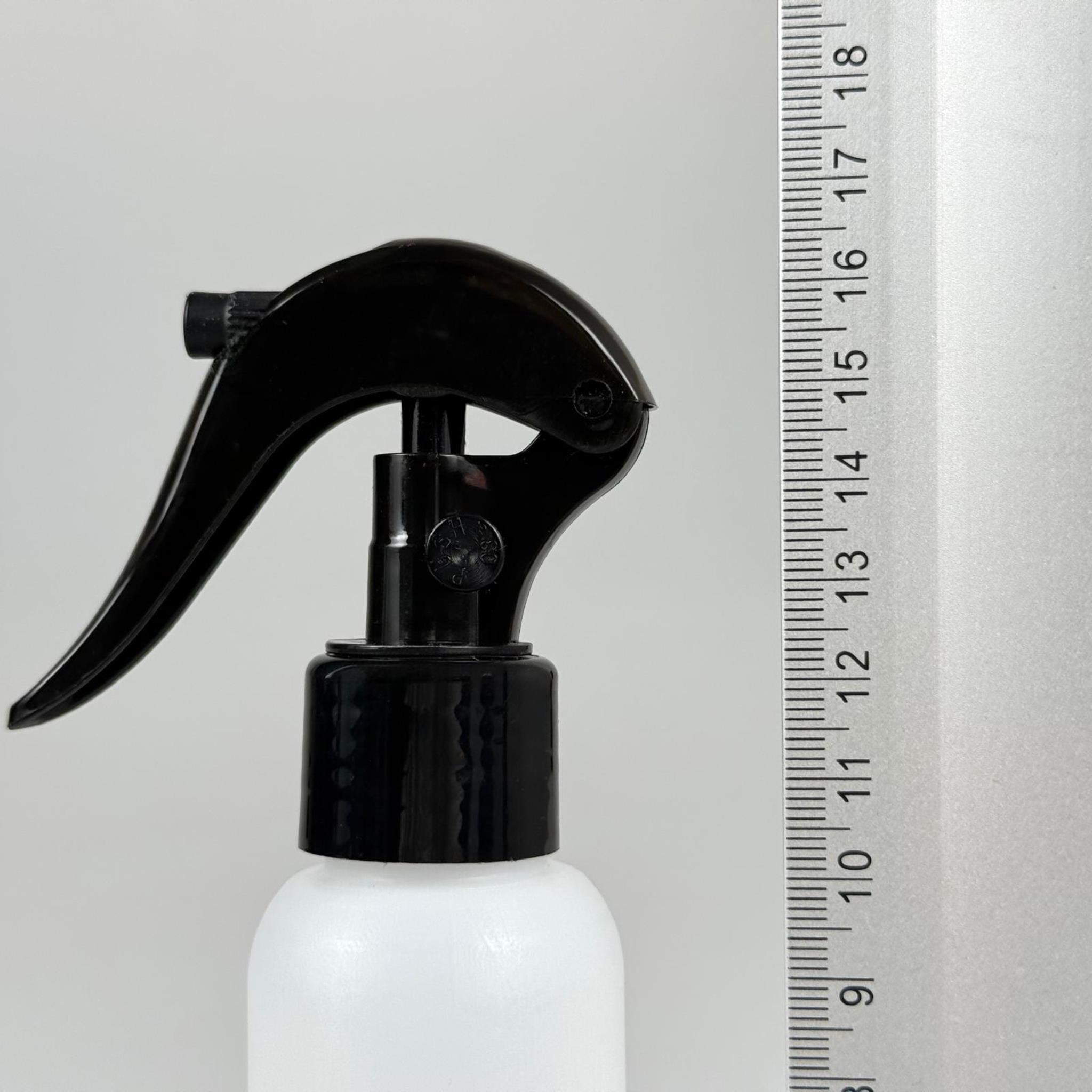 100 CC NATÜREL SERT POLİETİLEN ŞİŞE + SİYAH TRİGER SPREYLİ ( 24 MM ) - 100 ML SİYAH SPREYLİ SERT POLİETİLEN ŞİŞE