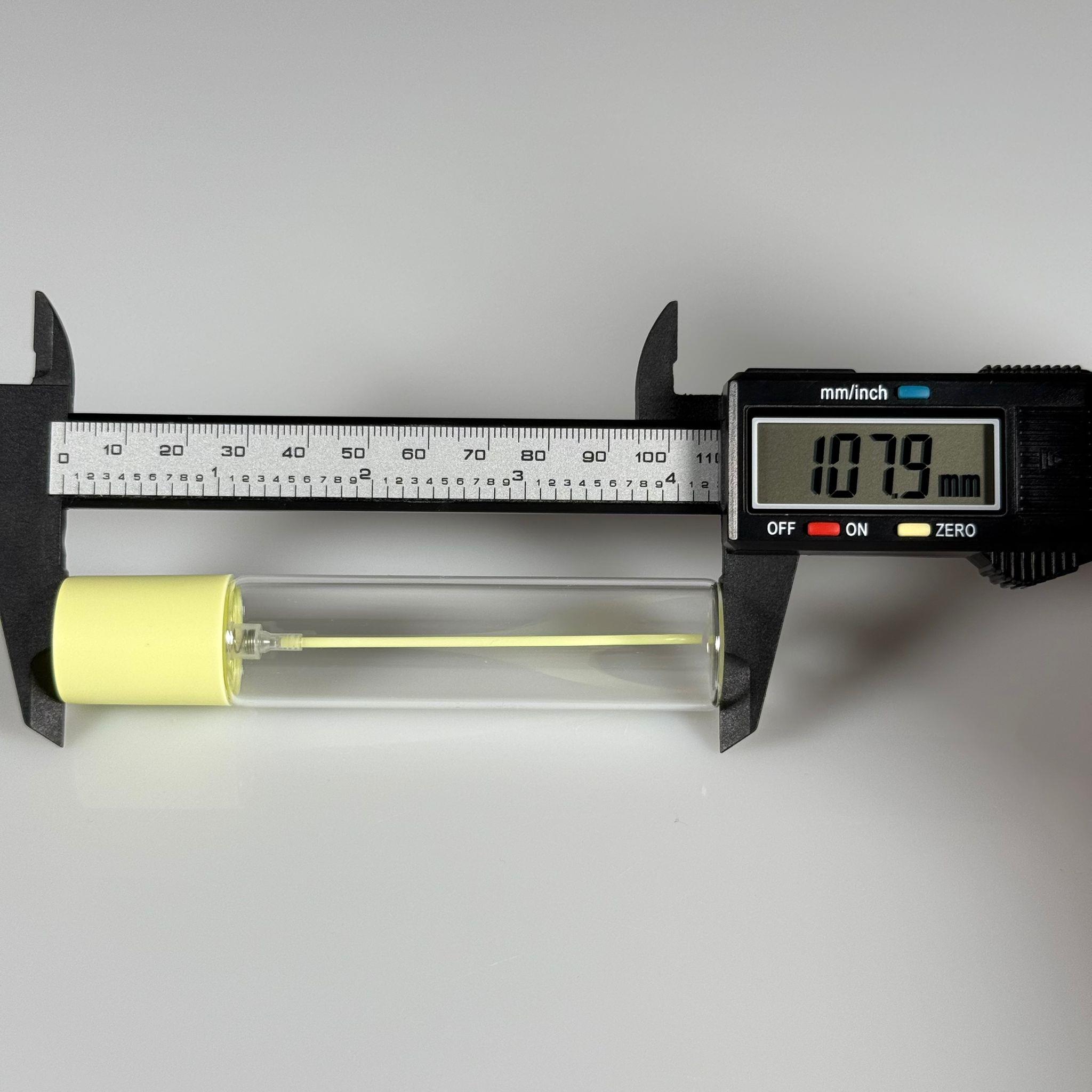 PARFÜM ŞİŞESİ 25 ML - 25 CC PARFÜM AMBALAJI VALFLİ (GEÇME AĞIZ) CAM KALEM PARFÜM İÇİN ŞİŞELERİ - SARI SPREY + KAPAKLI SET TAKIM