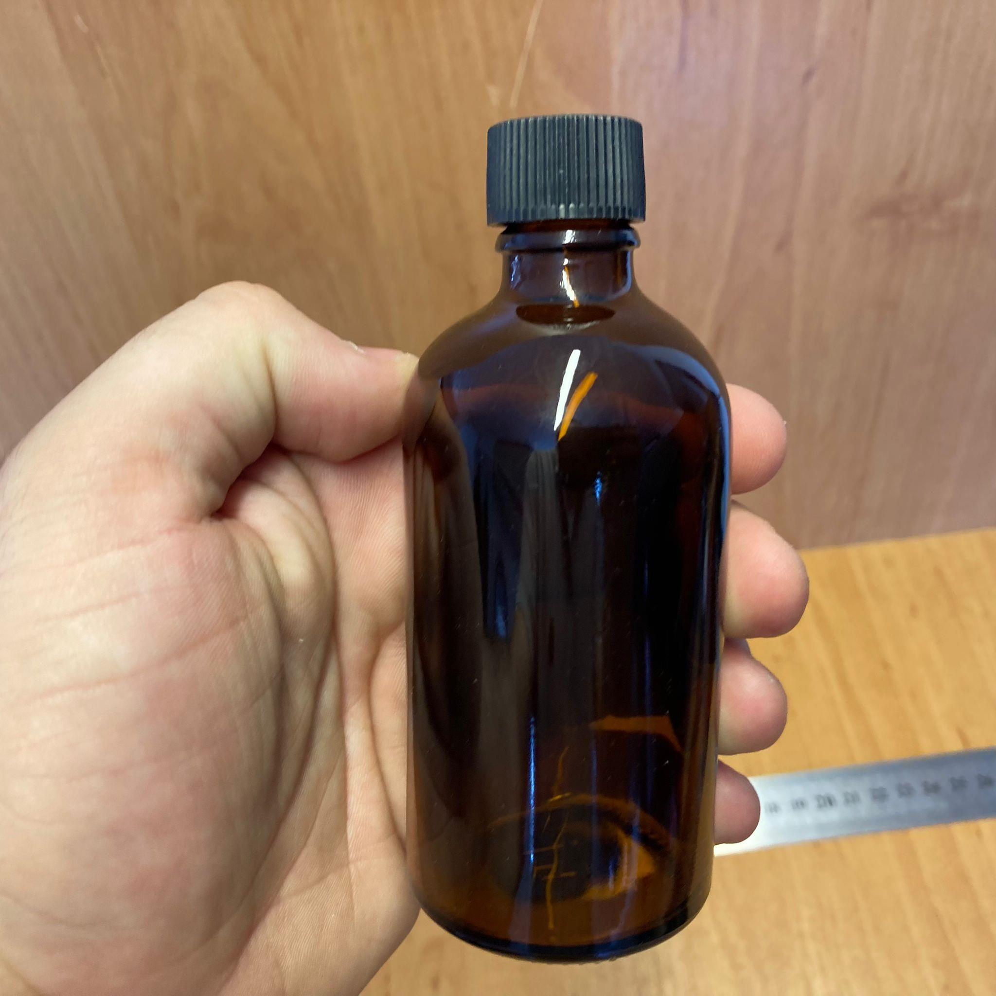 100 CC AMBER İÇTEN DAMLALIKLI - SİYAH PLASTİK KAPAKLI CAM ŞİŞE - 100 ML KOLONYA TIPALI CAM ŞİŞE