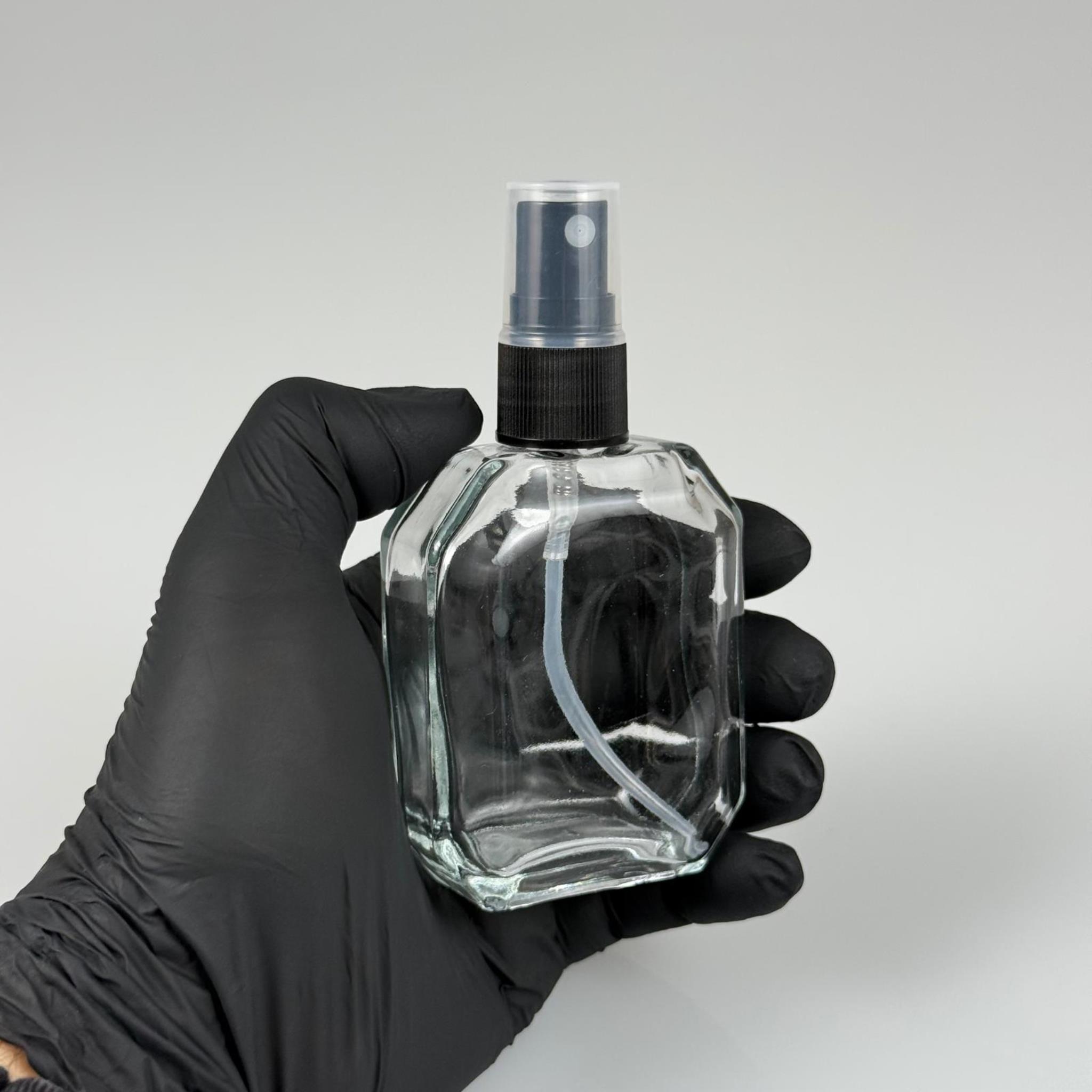 50 CC KAZABLANKA CAM ŞİŞE + SİYAH SPREY FISFIS - 50 ML HEDİYELİK CAM KOLONYA ŞİŞESİ - DÜĞÜN, NİŞAN, SÖZ, KINA, CENAZE, PROMOSYON İÇİN HEDİYELİK KOLONYA ŞİŞELERİ