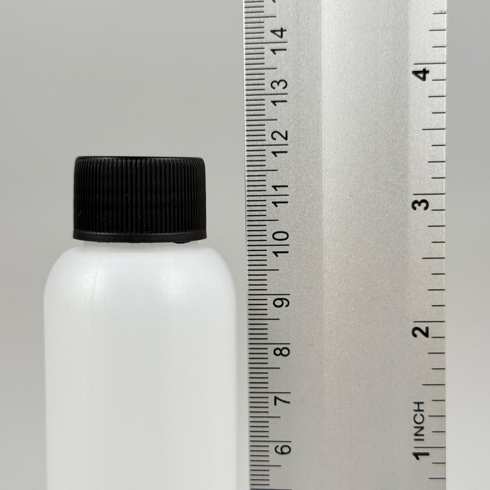 100 CC NATÜREL SERT POLİETİLEN ŞİŞE + SİYAH KAPAKLI ( 24 MM ) - 100 ML SERT POLİETİLEN ŞİŞE