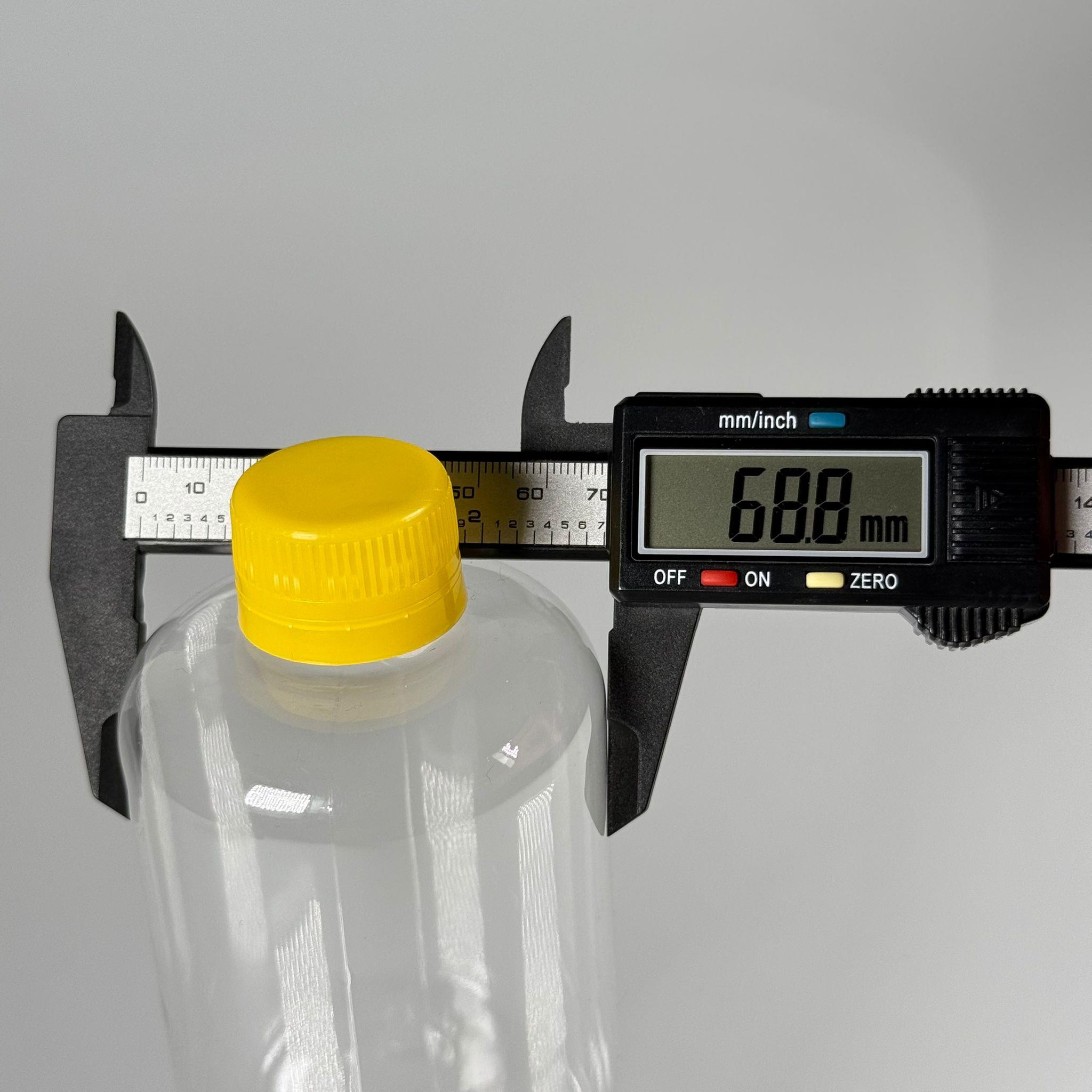 500 CC UZUN SİLİNDİR PET ŞİŞE KALIN (26 GR) - SARI KİLİTLİ KAPAKLI - 28 AĞIZ - 500 ML PET ŞİŞE