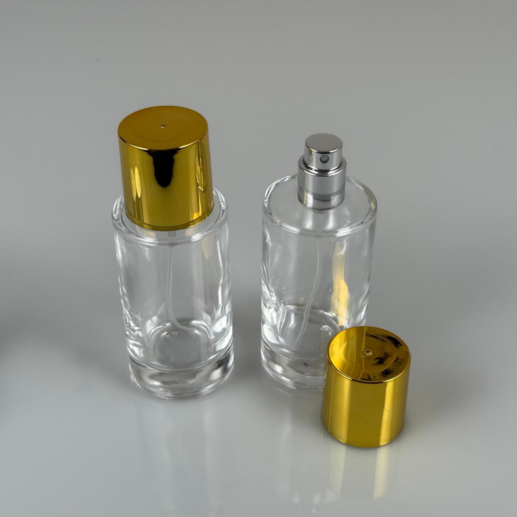 50 ML SİLİNDİR MODEL MARS PARFÜM ŞİŞESİ - GÜMÜŞ METAL SPREYLİ + GOLD GENİŞ KAPAKLI (AĞIZ 15 MM GEÇME KOLAY KAPAMA)