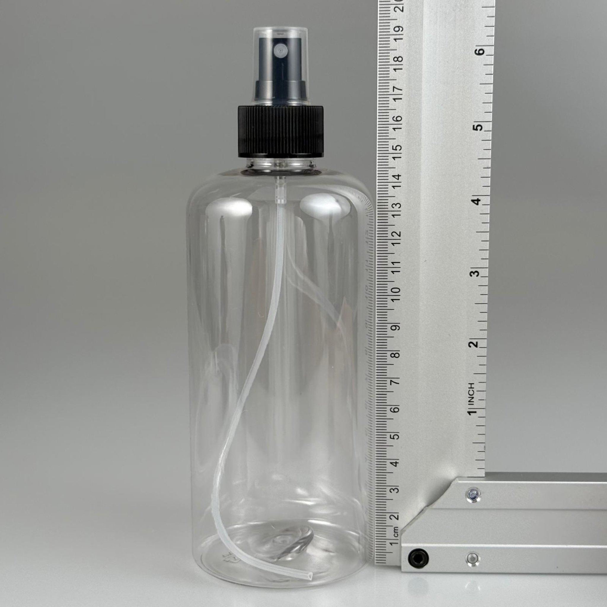 500 CC UZUN SİLİNDİR PET ŞİŞE KALIN (26 GR) - SİYAH PARMNAK SPREYLİ - 500 ML PET ŞİŞE