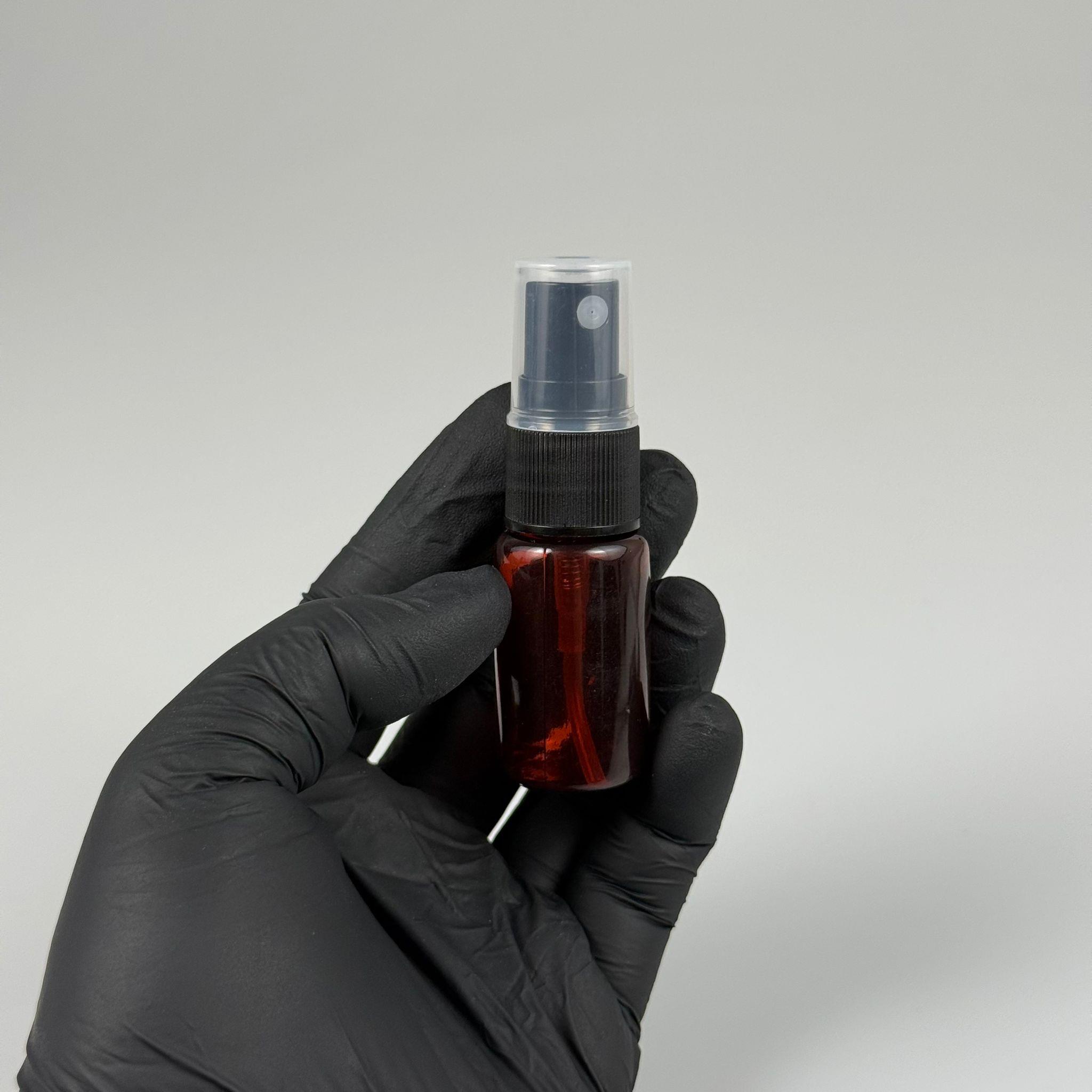 10 CC AMBER PET ŞİŞE - SİYAH SPREYLİ TESTER 10 ML PLASTİK ŞİŞE