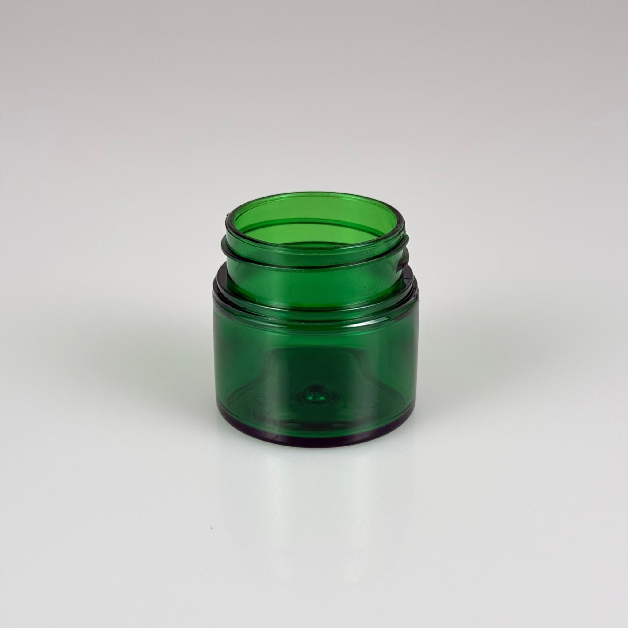 20 CC YEŞİL SERT PLASTİK KAVANOZ - 38 AĞIZ KAPAKSIZ - 20 ml KALIN LÜX Boş Krem, Balm, Peeling, Macun, Pasta, Aromaterapi ve Saç Maskesi Kabı