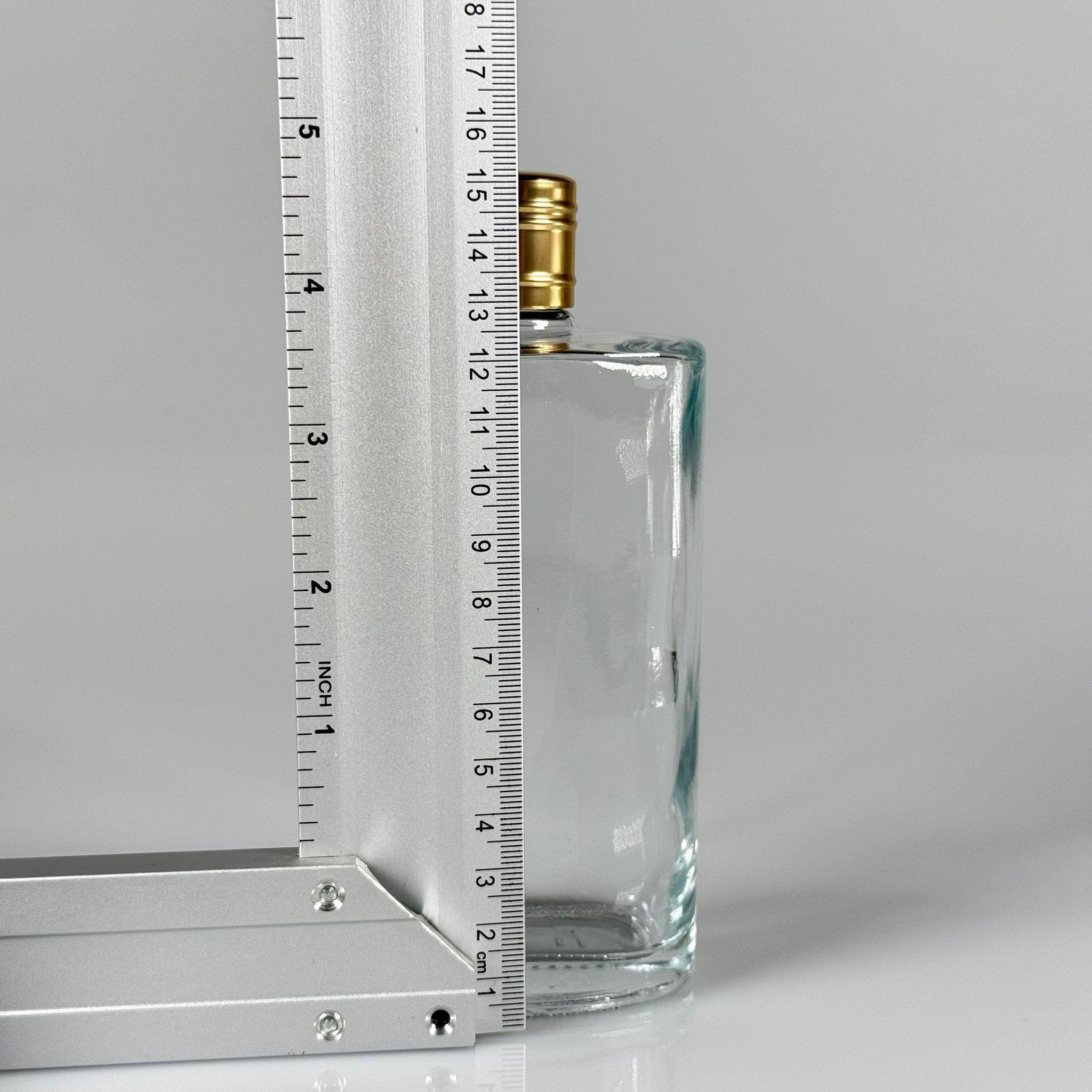 200 CC CAM YASSI KOLONYA ŞİŞESİ TIPALI - GOLD KAPAKLI - 200 ML YASSI CAM KOLONYA ŞİŞESİ