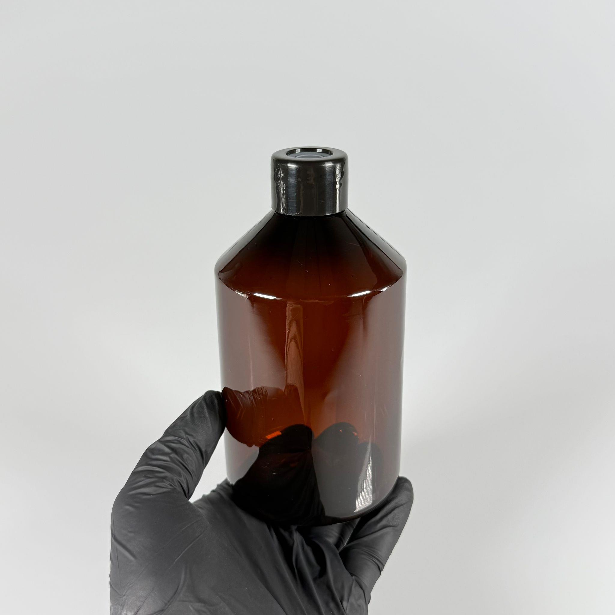 FLAKON ENJEKTÖR SERUM ŞİŞESİ - 500 ML ECZA PLASTİK PET ŞİŞE + VİDALI DELİKLİ KAPAK (ELLE ÇEVİREREK KAPANIR) + KAUÇUK BUTİL TIPA TAKIM