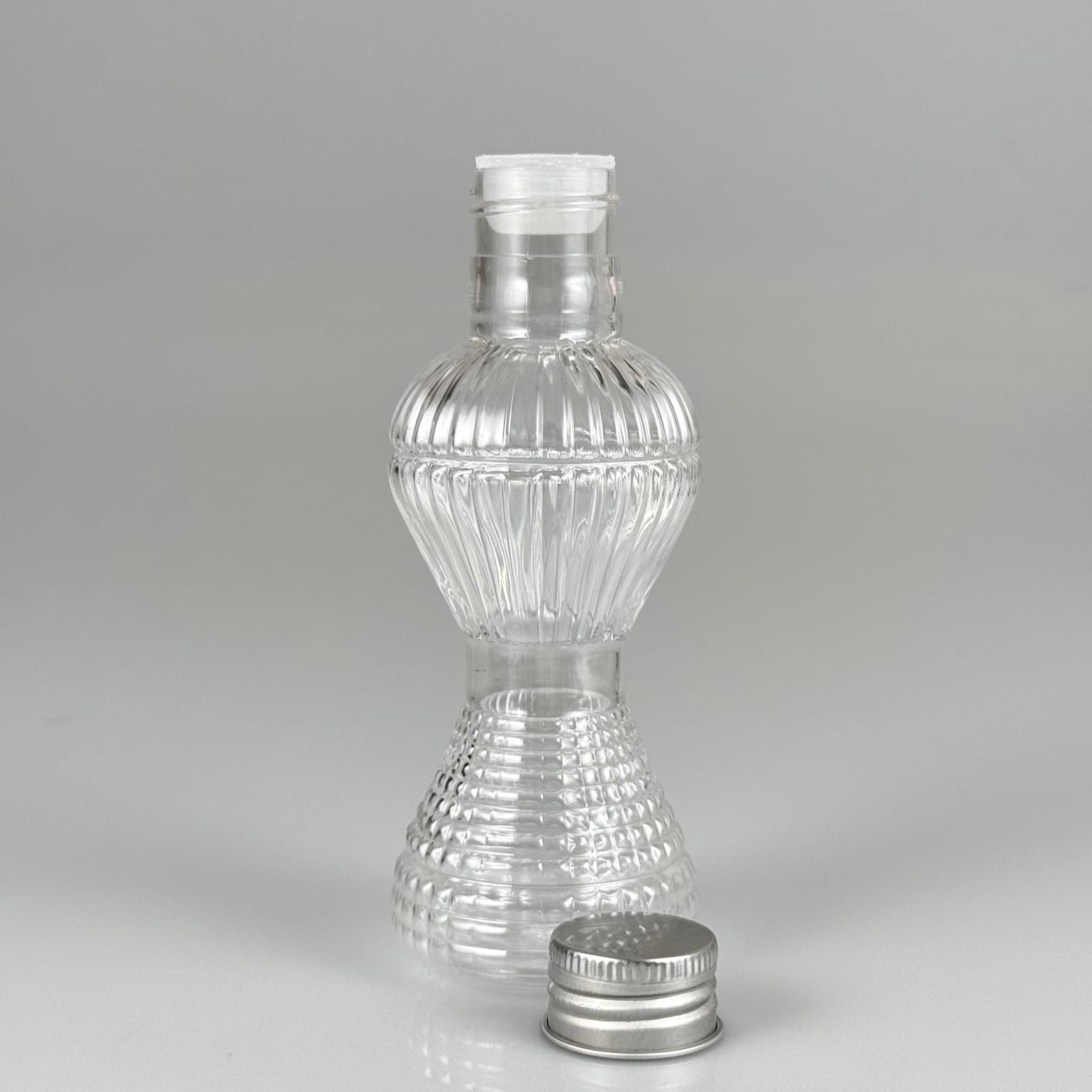 100 CC PIRLANTA CAMPET ŞİŞE (24 AĞIZ) + KÖPÜK CONTALI GÜMÜŞ METAL ALÜMİNYUM KAPAK + KOLONYA TIPALI TAKIM - 100 ML KAPAKLI CAMPET PLASTİK ŞİŞELER