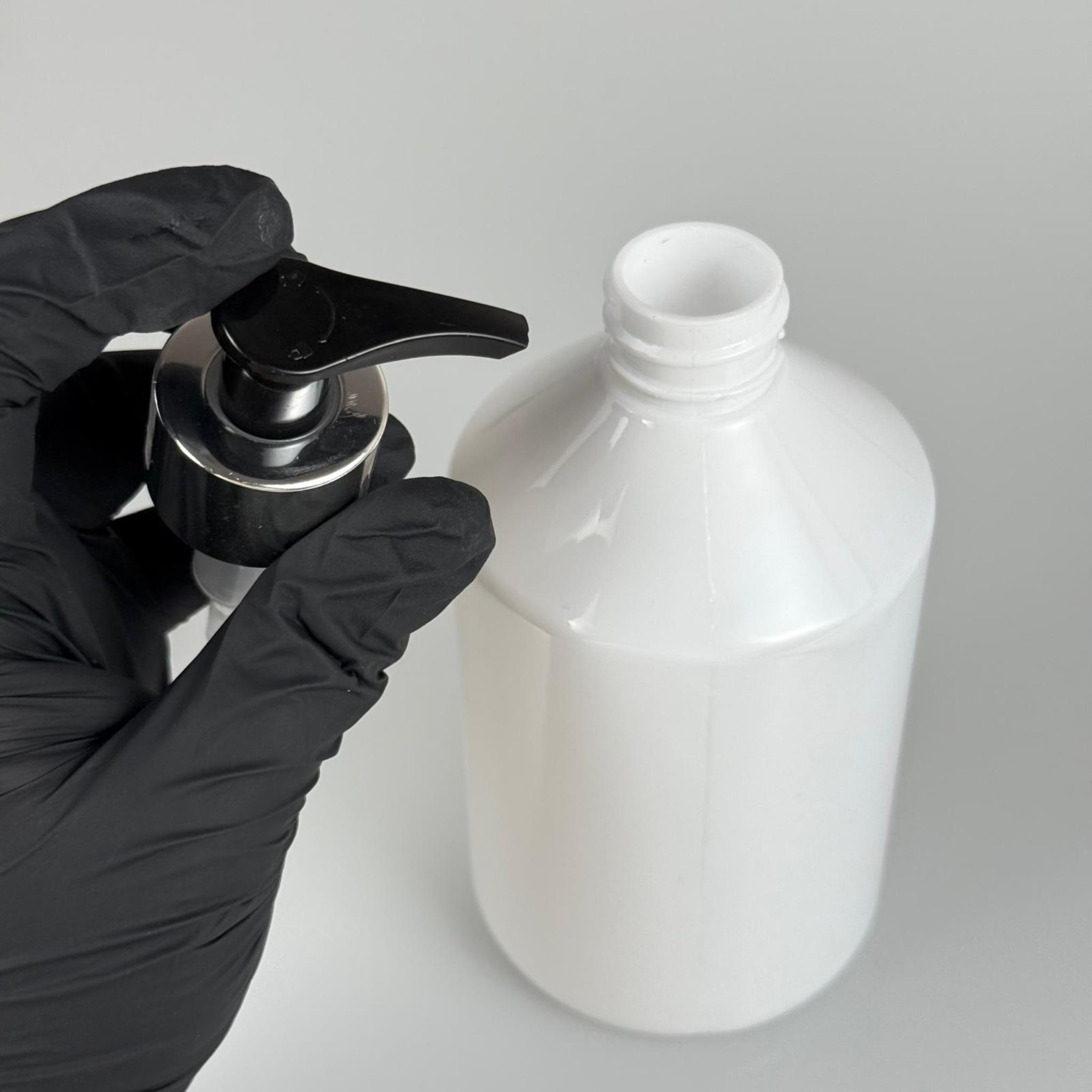 500 CC BEYAZ PET ŞİŞE - 500 ML BEYAZ PLASTİK ŞİŞE GÜMÜŞ POMPALI - SIVI SABUN POMPALI PLASTİK ŞİŞE