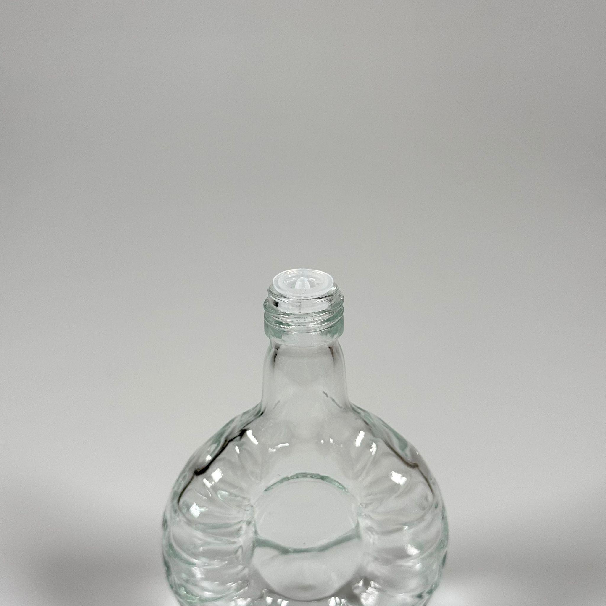 50 CC BOĞAZLI YASSI CAM ŞİŞE - KRİSTAL KAPAKLI KOLONYA TIPALI - 50 ML PRESTİJLİ ŞİŞE