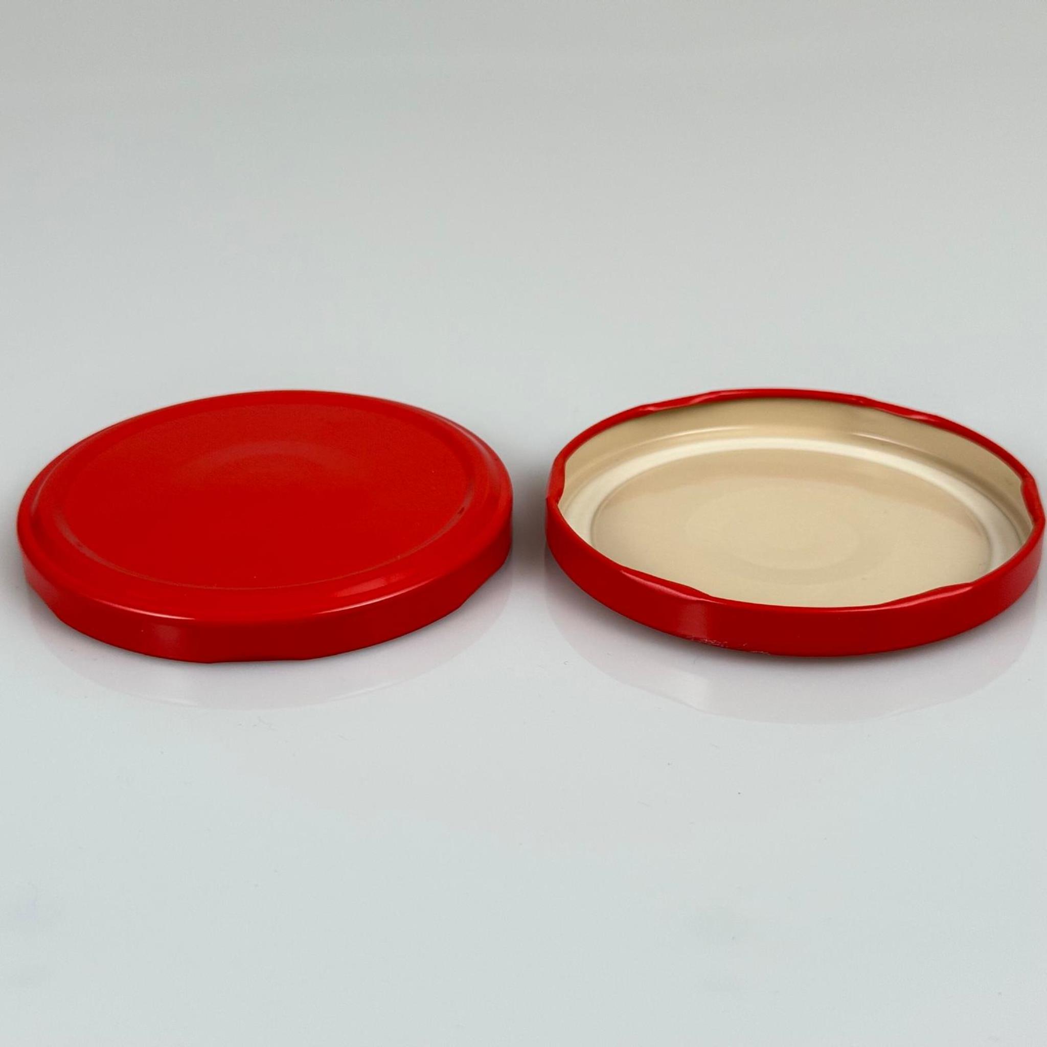82 MM TWİST-OFF KIRMIZI DÜĞMELİ (MC082RSB469) RP045 - SİLGAN - EMNİYET DÜĞMELİ - TİKTAK KAPAK - BOTUNLU KAPAK