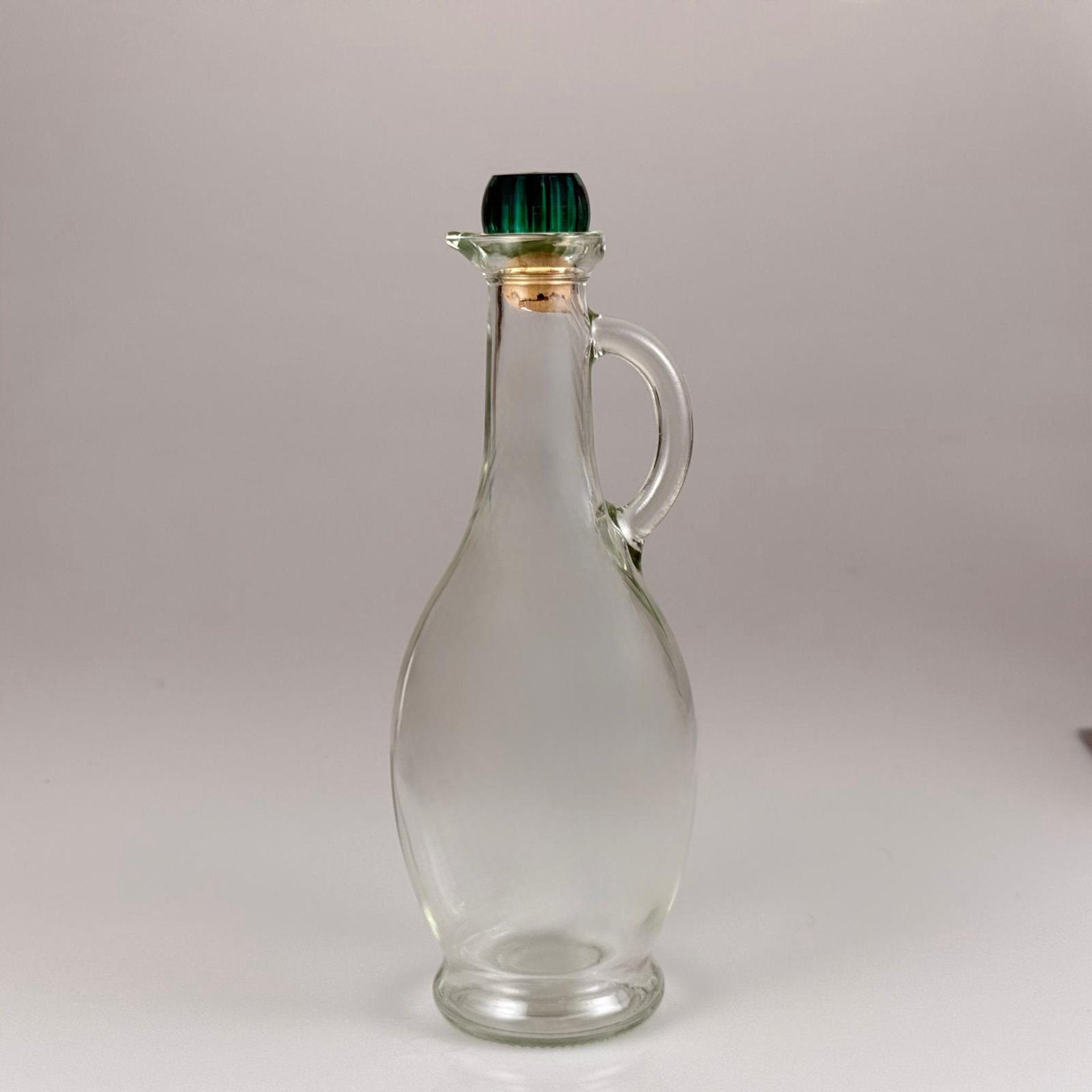 500 CC GAGALI KULPLU YAĞLIK CAM ŞİŞE - 500 ML GALON YAĞDANLIK ŞİŞE - YAĞ ŞİŞESİ - ŞEFFAF - YEŞİL MANTAR TIPALI