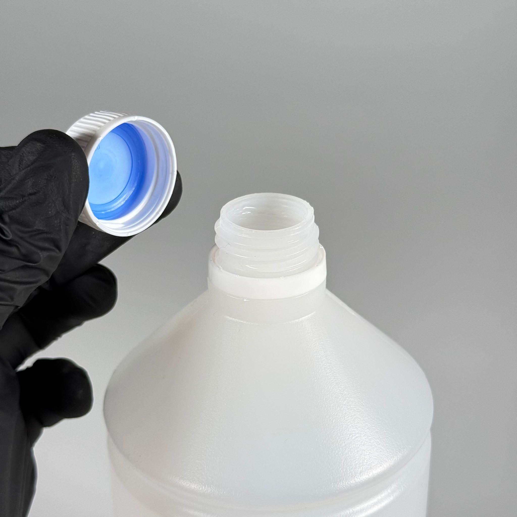 1000 CC TİNER ŞİŞESİ - BEYAZ KİLİTLİ KAPAKLI - 1000 ML KİMYASALA DAYANIKLI PLASTİK ŞİŞE - 1 LT POLİETİLEN ŞİŞE