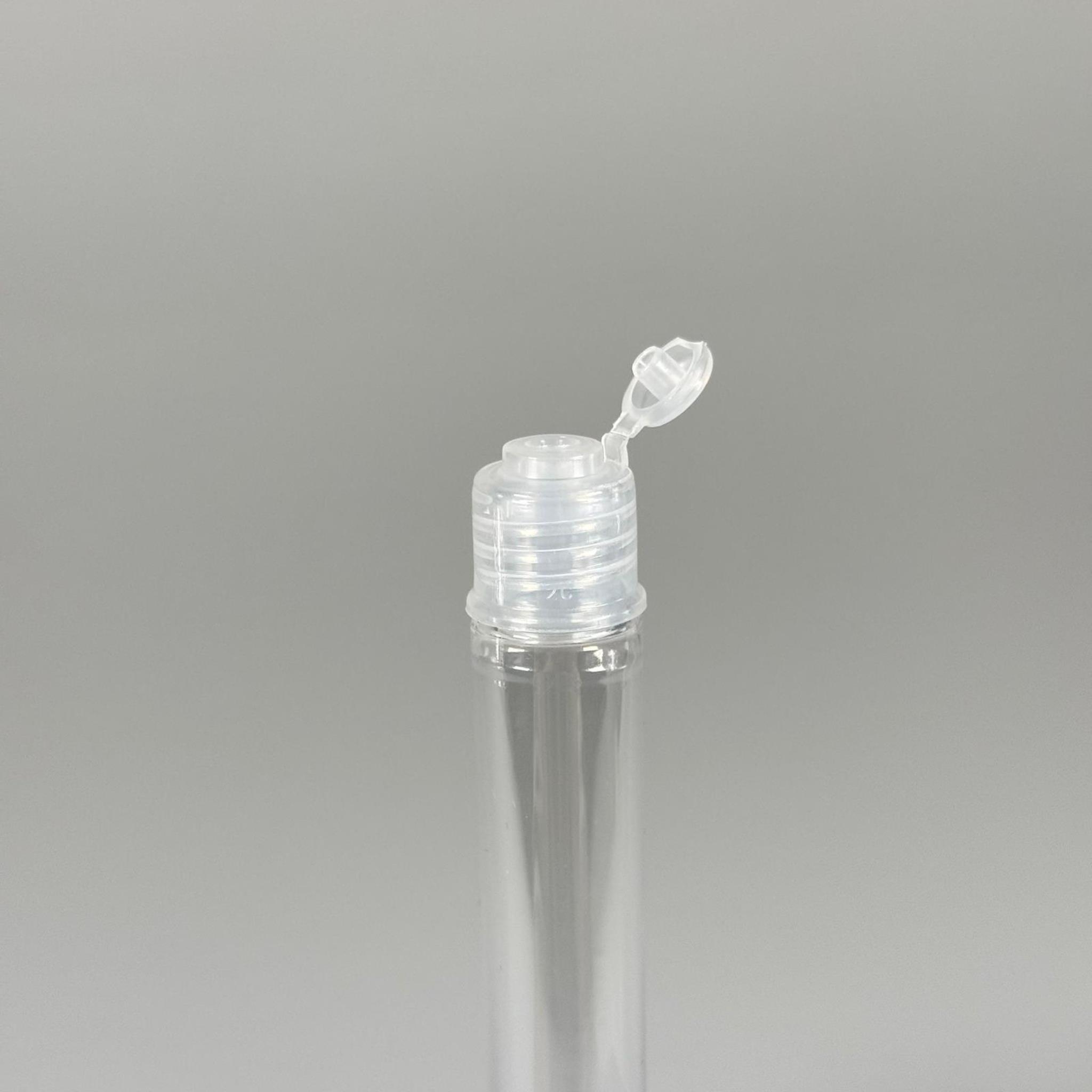 16 CM TÜP - 45 CC UZUN İNCE PET ŞİŞE - ŞEFFAF AKITICI FLİPTOP KAPAKLI TAKIM - UZUN PLASTİK DAMLATMA ŞİŞESİ