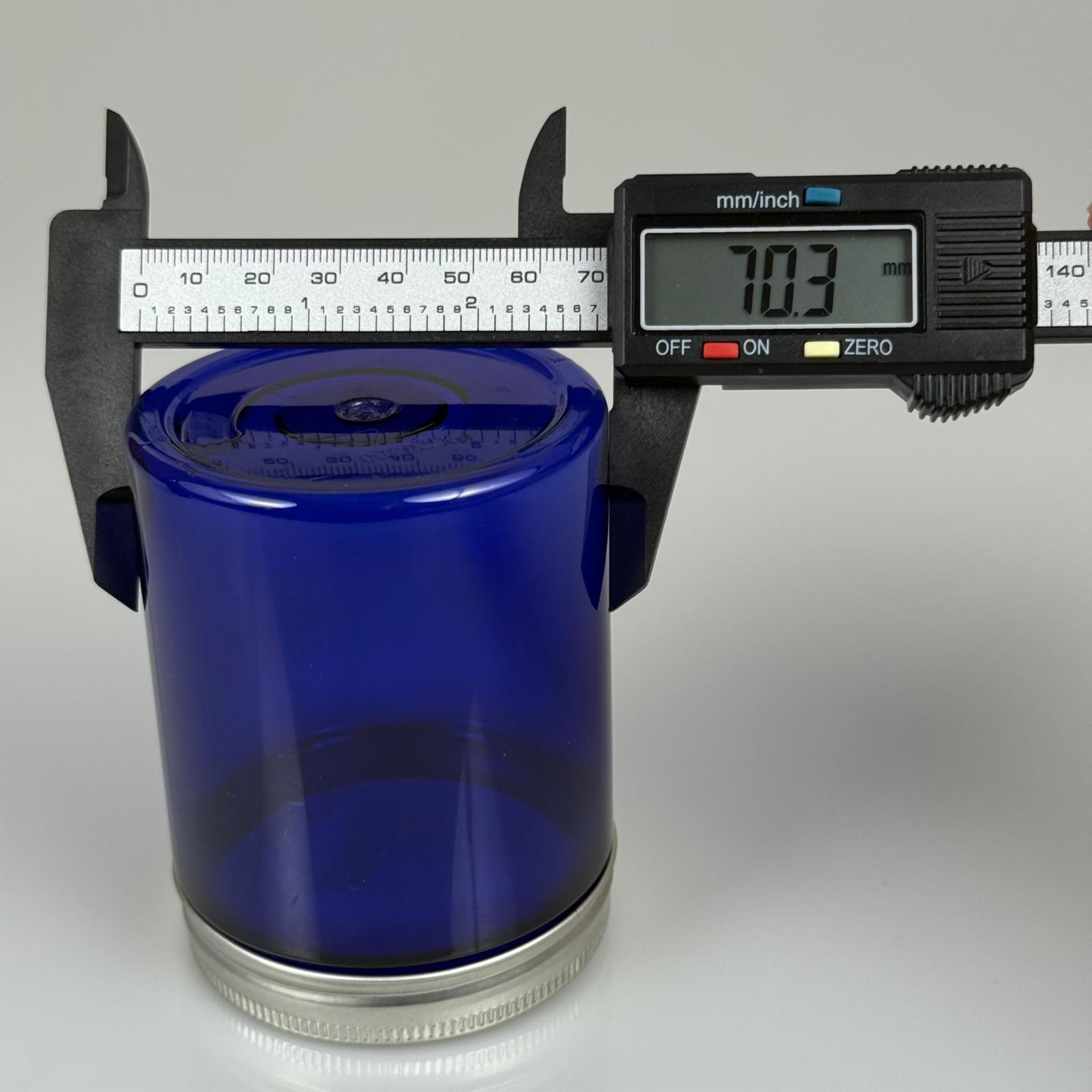 300 ML SERT PET KAVANOZ + GÜMÜŞ METAL KAPAK + İÇ TIPA - 300 CC KALIN MAVİ PLASTİK KAVANOZ GÜMÜŞ METAL KAPAKLI İÇ TIPALI TAKIM - KREM KAVANOZLARI