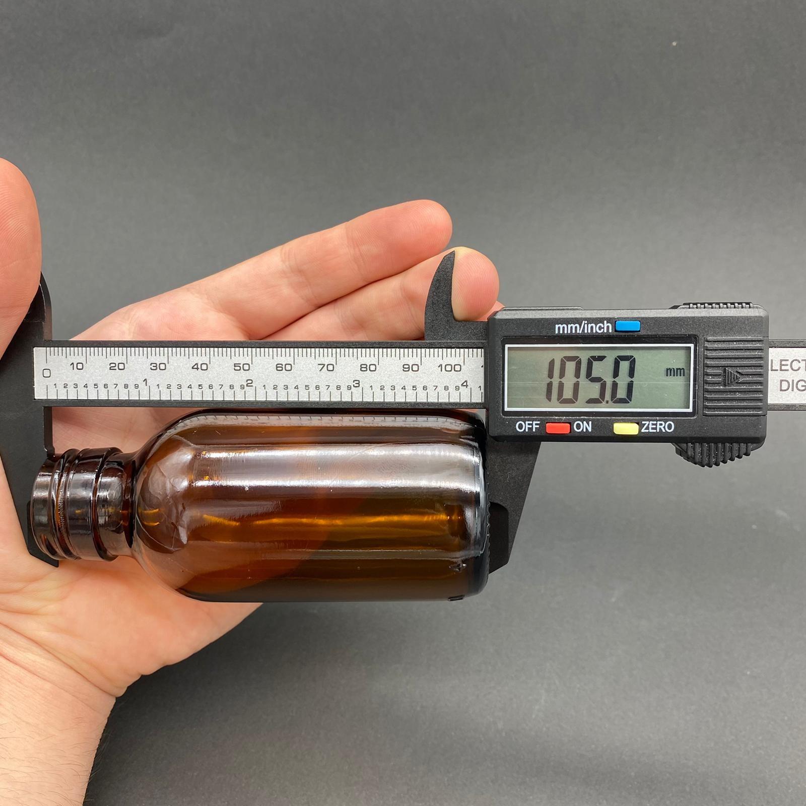 100 CC AMBER CAM ŞİŞE KAPAKSIZ (28 AĞIZ) - 100 ML CAM ŞİŞE - KAHVERENGİ