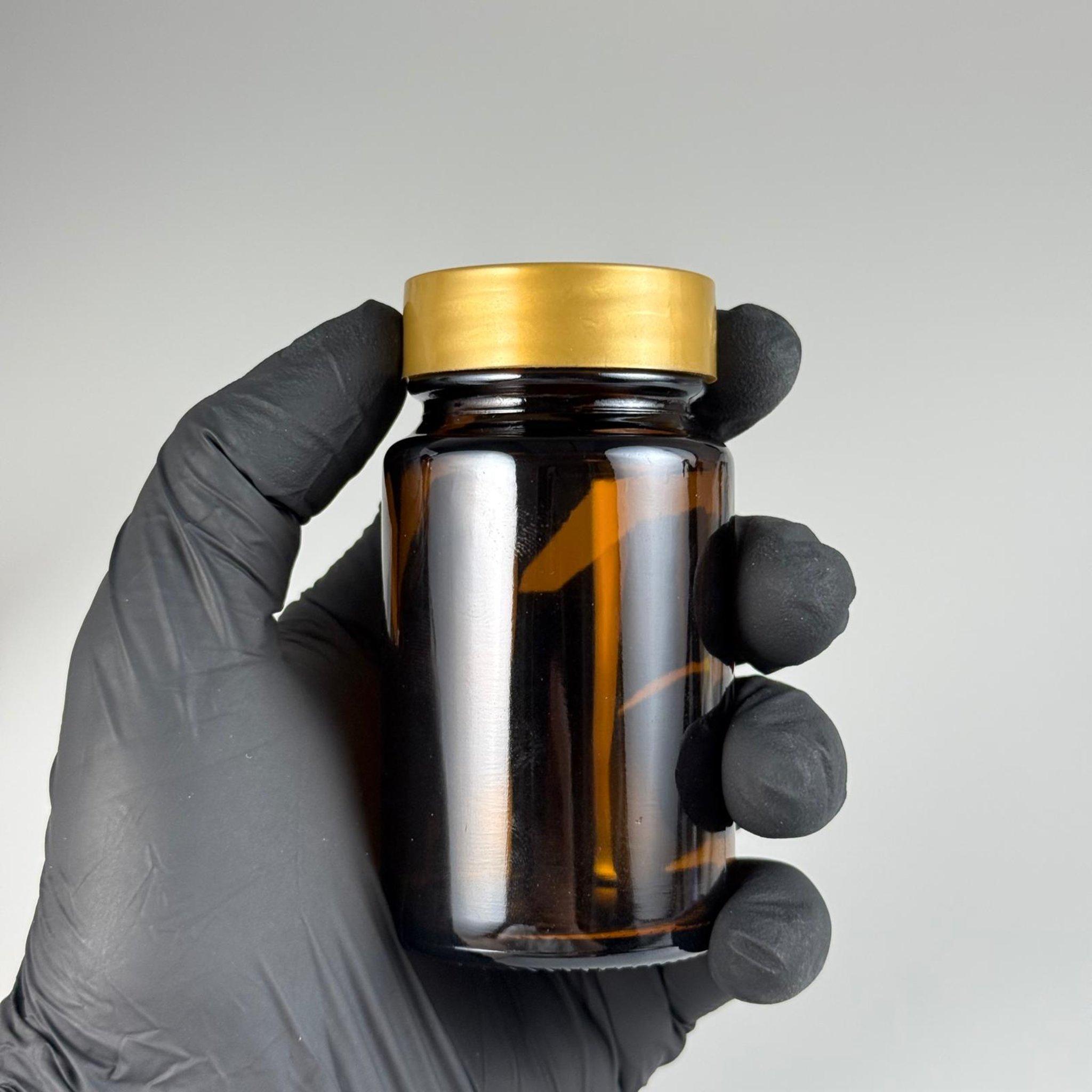 75 CC AMBER CAM TABLET ŞİŞESİ + GOLD PLASTİK KAPAKLI TAKIM - 75 ML KAPSÜL ŞİŞESİ - GENİŞ AĞIZLI İLAÇ ŞİŞESİ - TABLET KAVANOZU