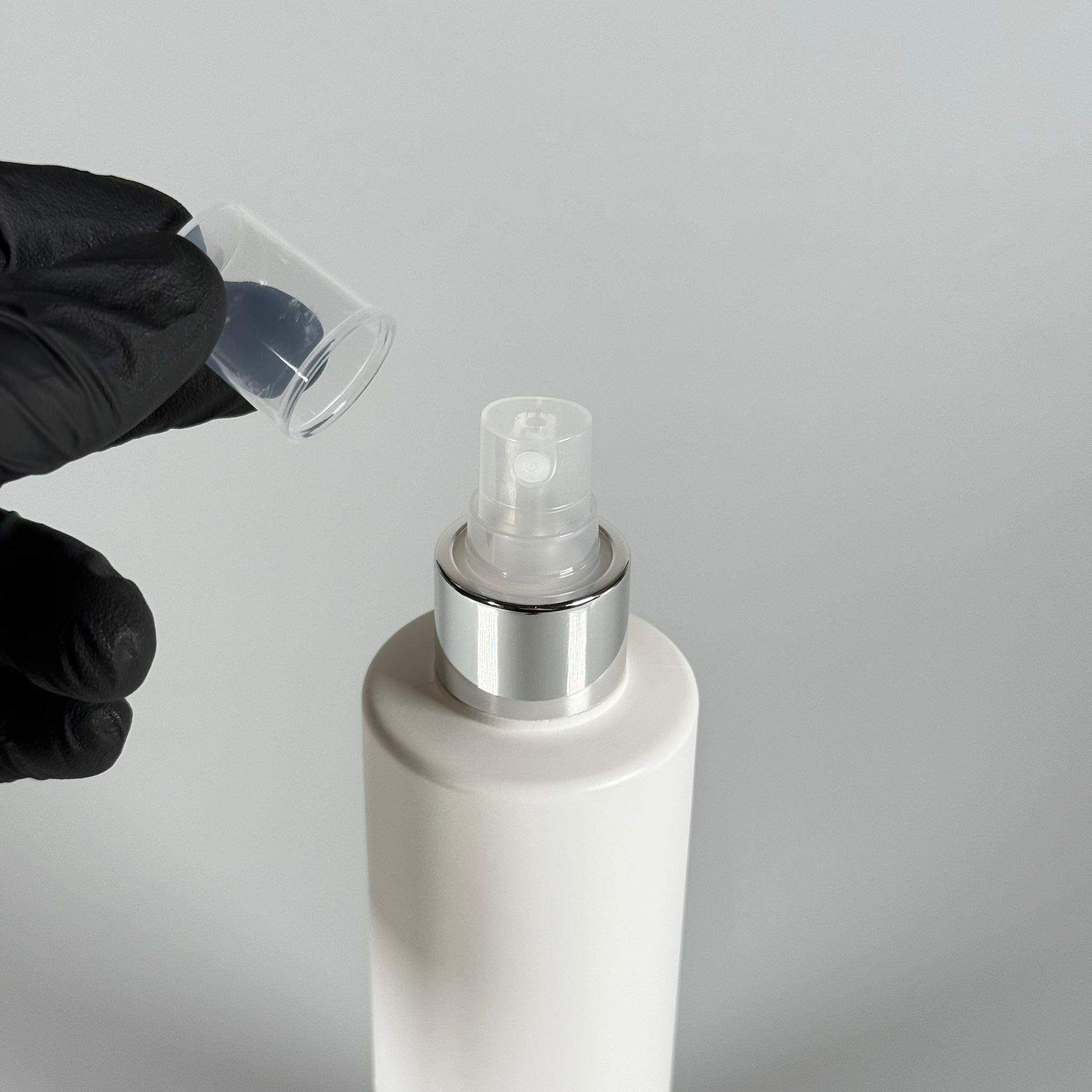 200 CC (SİLME 250 CC) BEYAZ SİLİNDİR MODEL MAT SERT POLİETİLEN ŞİŞE - GÜMÜŞ SPREYLİ - 200 ML BEYAZ SPREYLİ PLASTİK  ŞİŞE