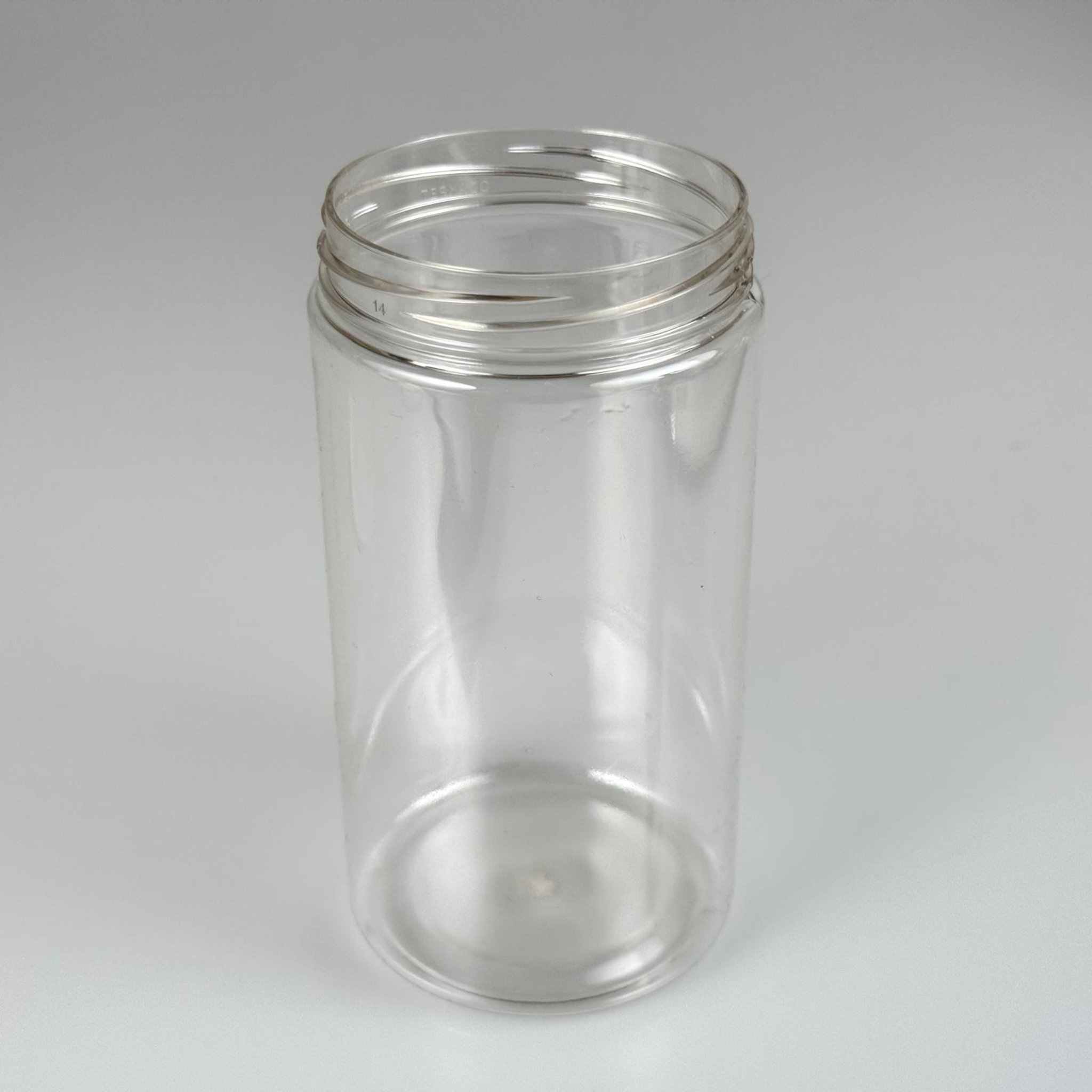 370 CC SİLİNDİR PET KAVANOZ KAPAKSIZ (63 AĞIZ) - 370 ML PLASTİK KAVANOZ