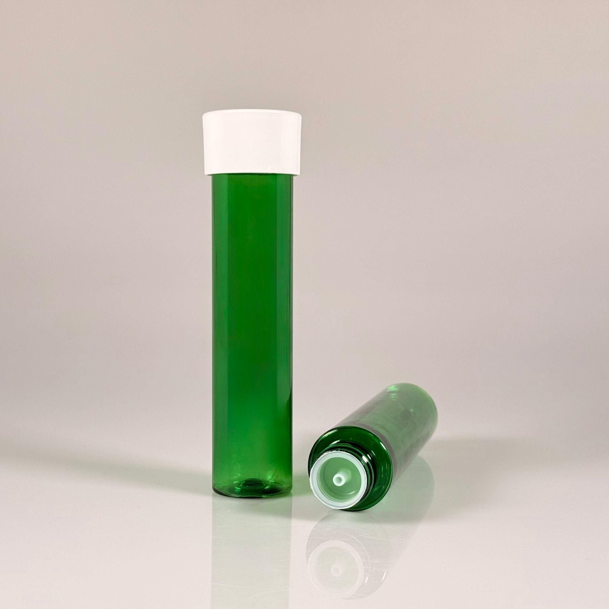 100 CC UZUN SİLİNDİR YEŞİL PET ŞİŞE (24 GR)  - BEYAZ DERİN ETEKLİ KAPAKLI KOLONYA TIPALI - 100 ML BİBERİYE SUYU, LAVANTA YAĞI, SAÇ SERUM, TONİK VB İÇİN PLASTİK KOZMETİK AMBALAJLARI