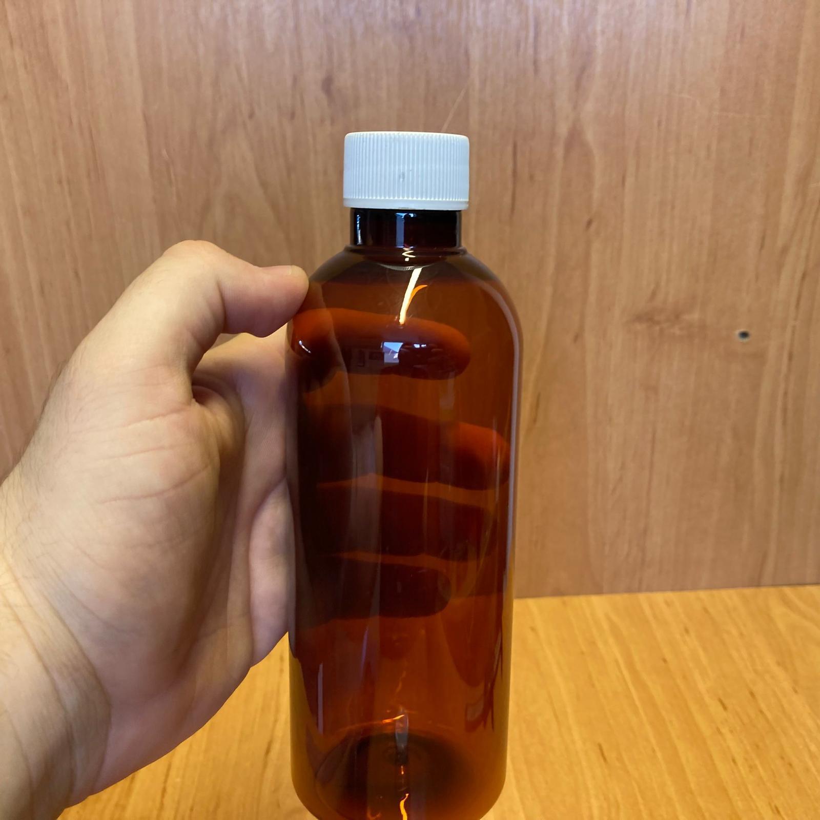 400 CC AMBER PLASTİK ŞİŞE - BEYAZ PLASTİK KAPAKLI - 400 ML KAHVERENGİ BOŞ PLASTİK ŞİŞE