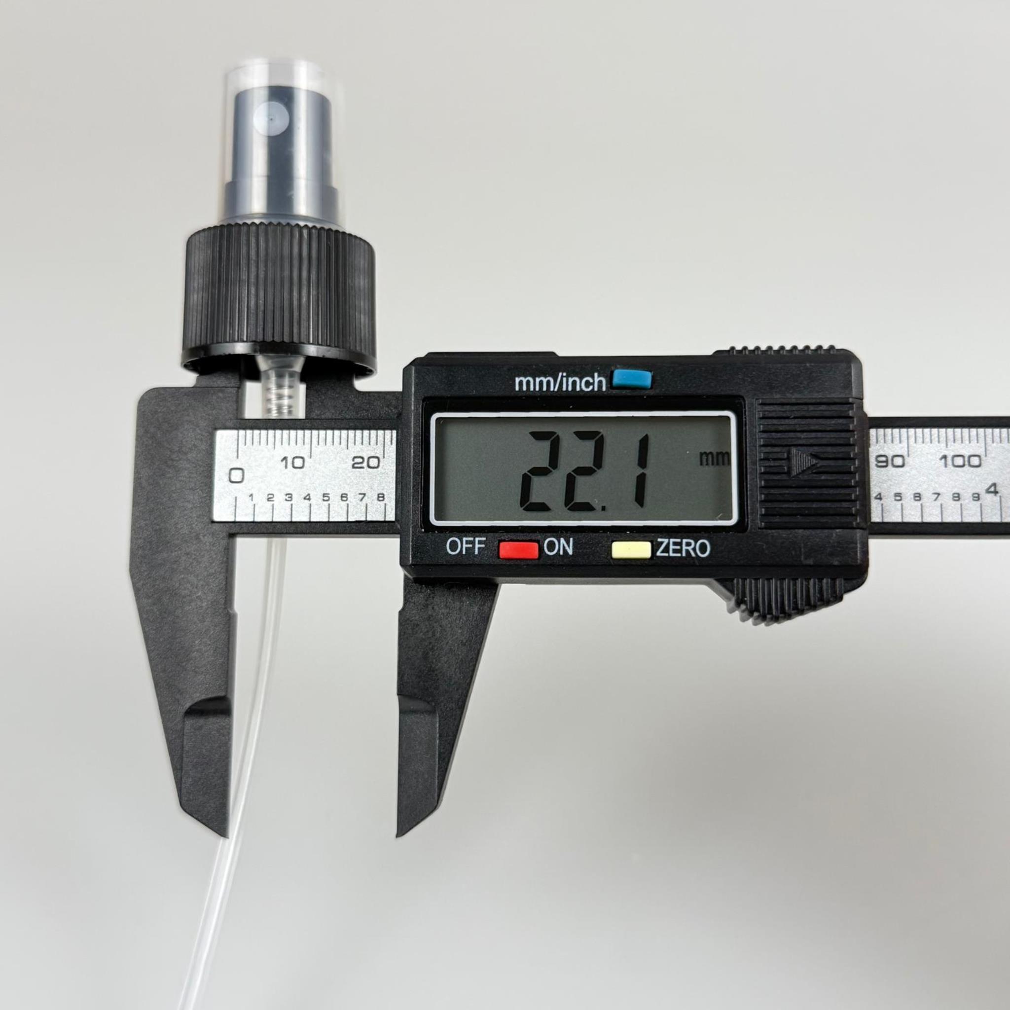 24 MM SPREY PARMAK SPREY SİYAH RENK - 24 MM VALF - ŞEFFAF KAPAKLI